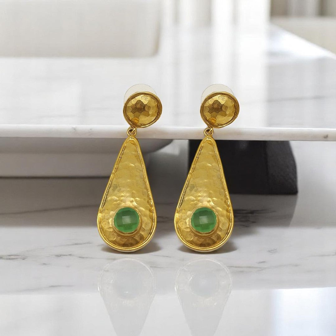 Aurora Fancy Drop Gold Earrings