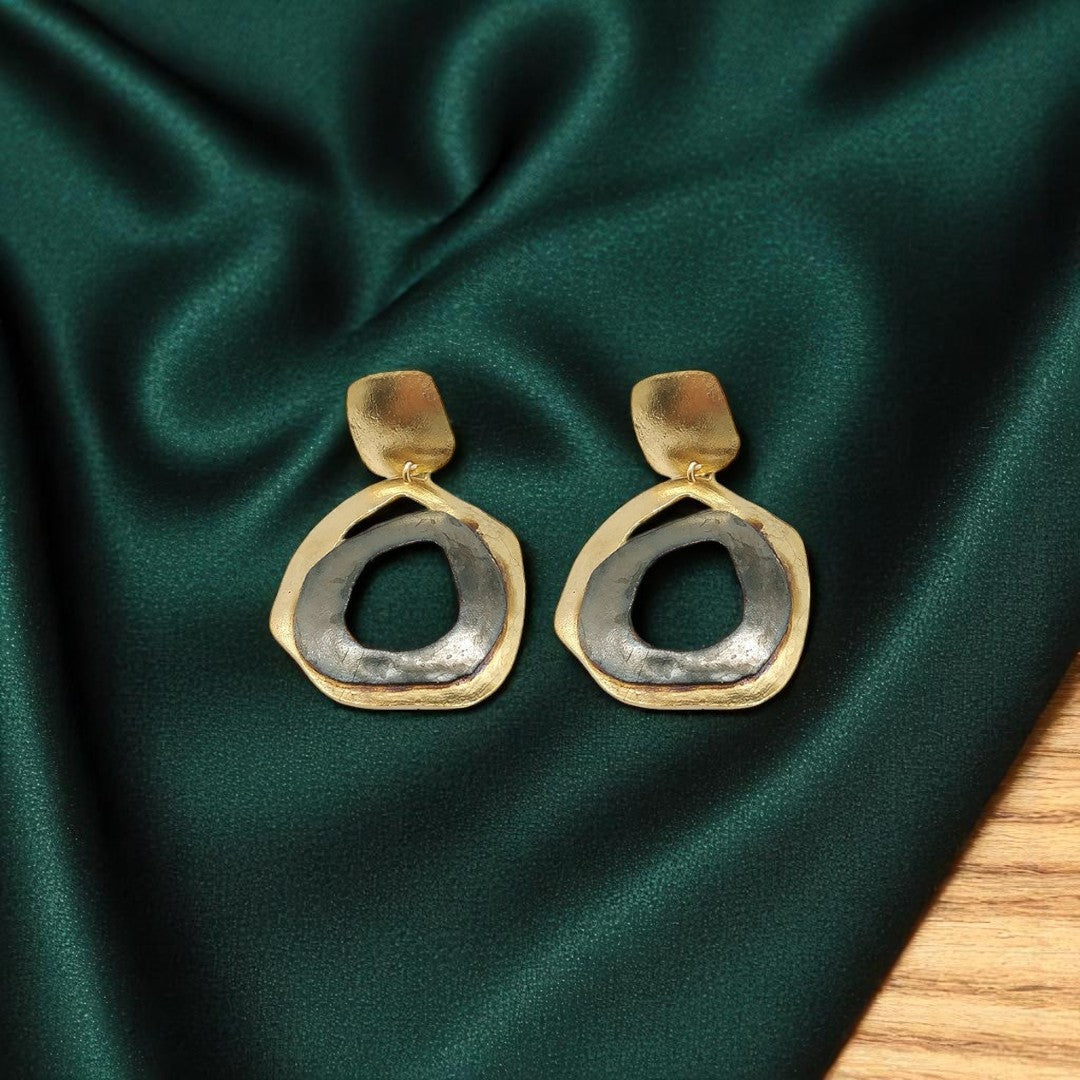 Aurora Fancy Planet Gold Earrings
