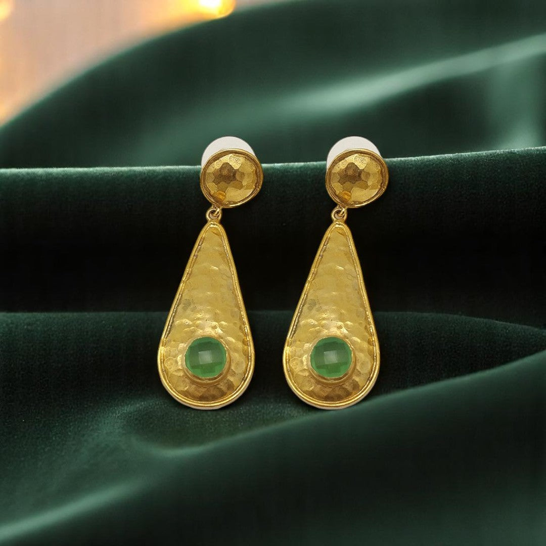 Aurora Fancy Drop Gold Earrings