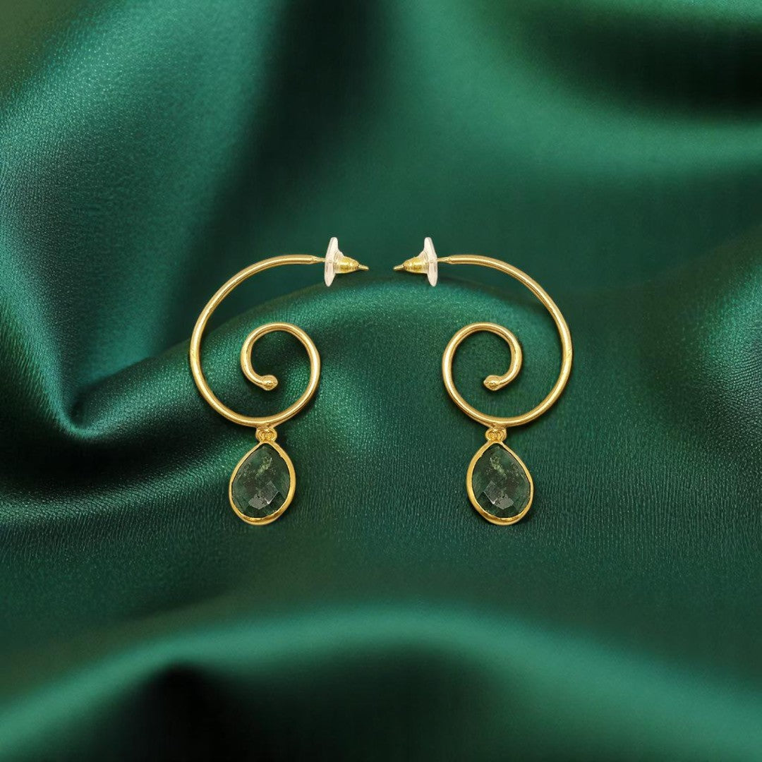Aurora Fancy Spiral Gold Earrings
