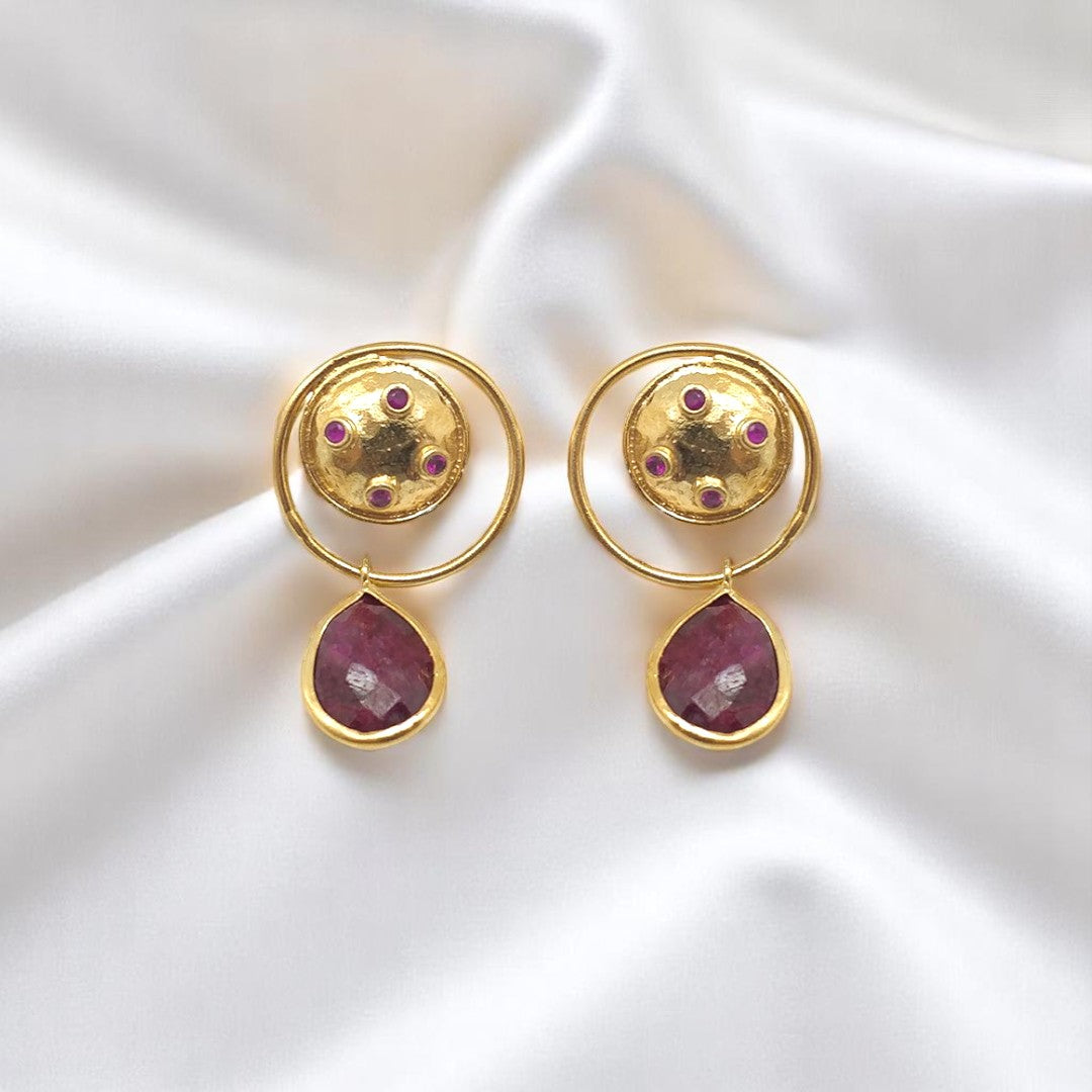 Aurora Planet Gold Earrings