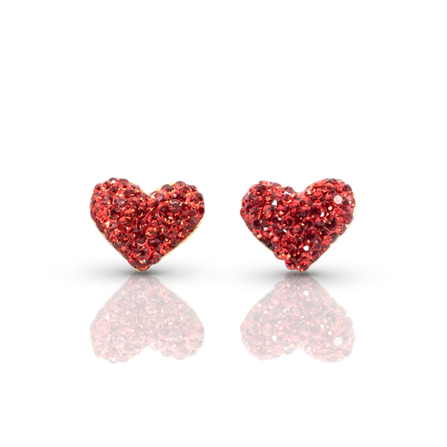 Tiny Red Heart Stud Earring
