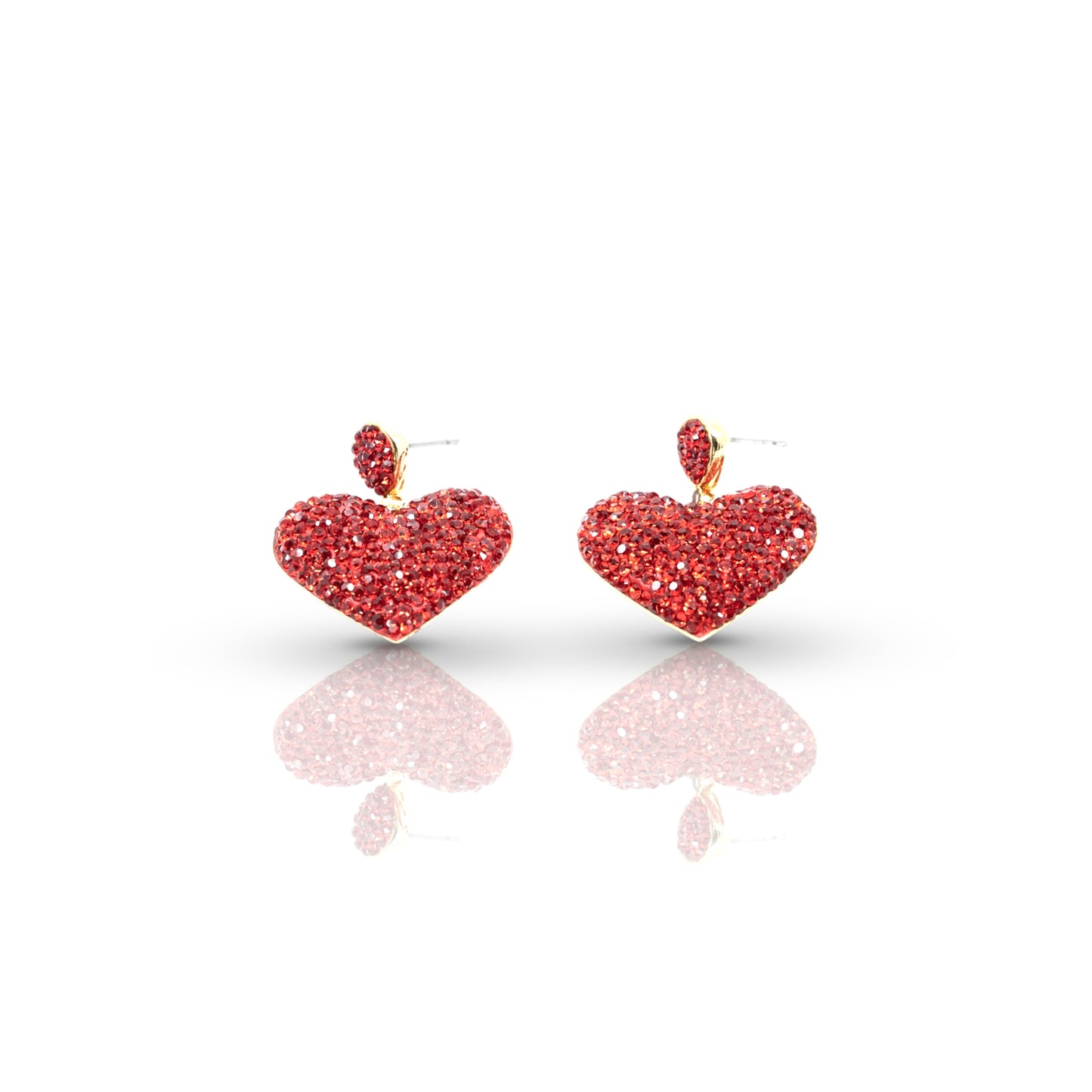 Sparkly Red Heart Earring