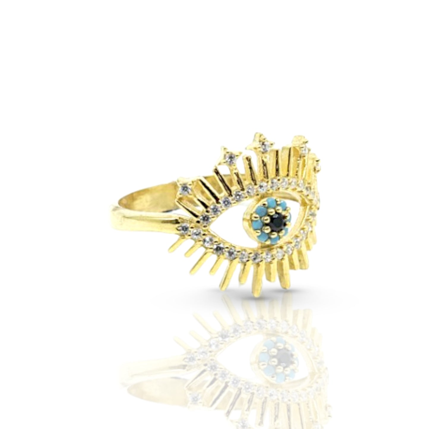 Evil Eye Gold Ring