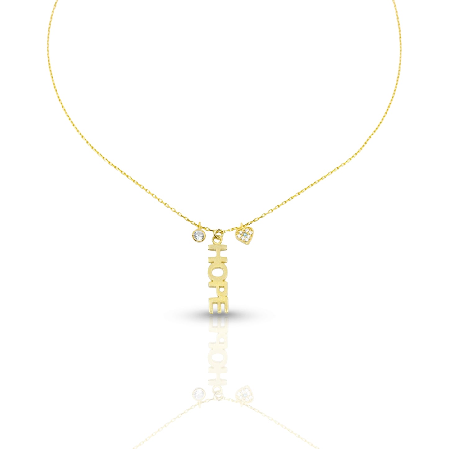 Hope Vertical Necklace in Gold