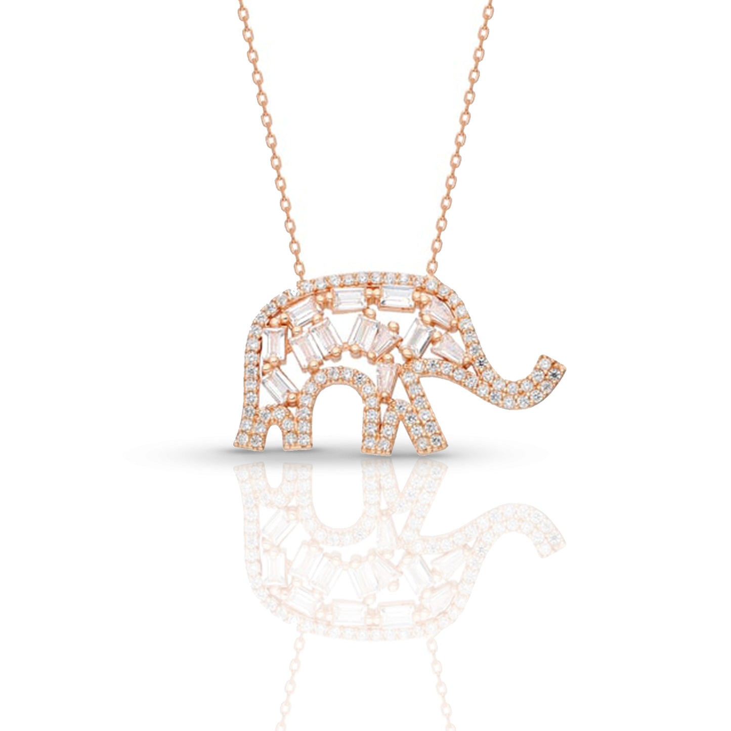 Baguette Zircon Elephant Bracelet