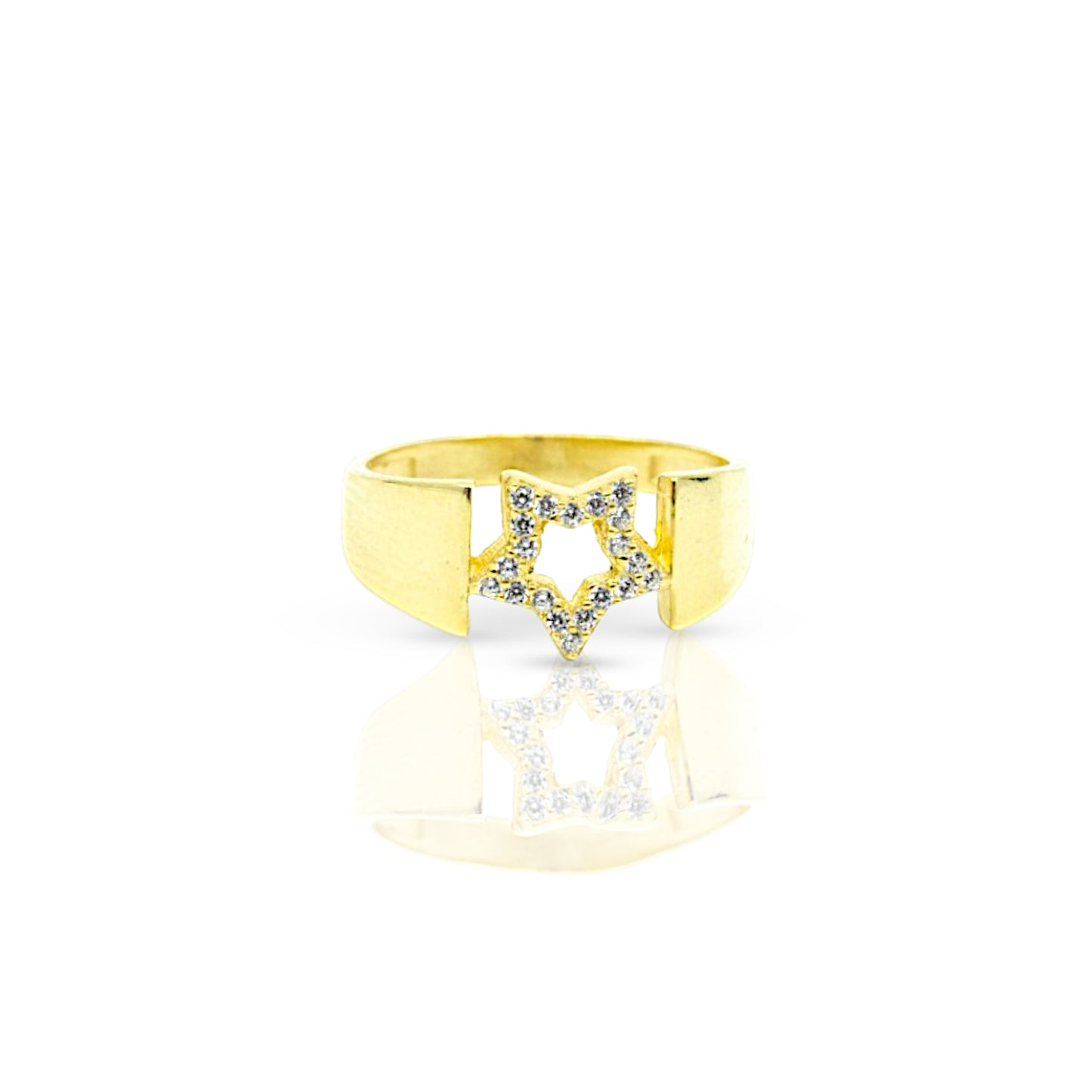 Wide Band Star Ring