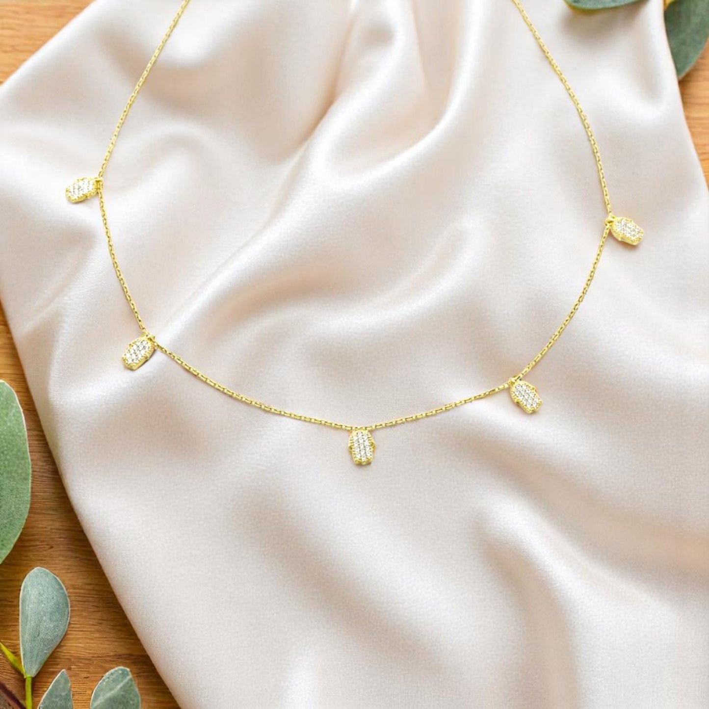 5 Hamsa Necklace