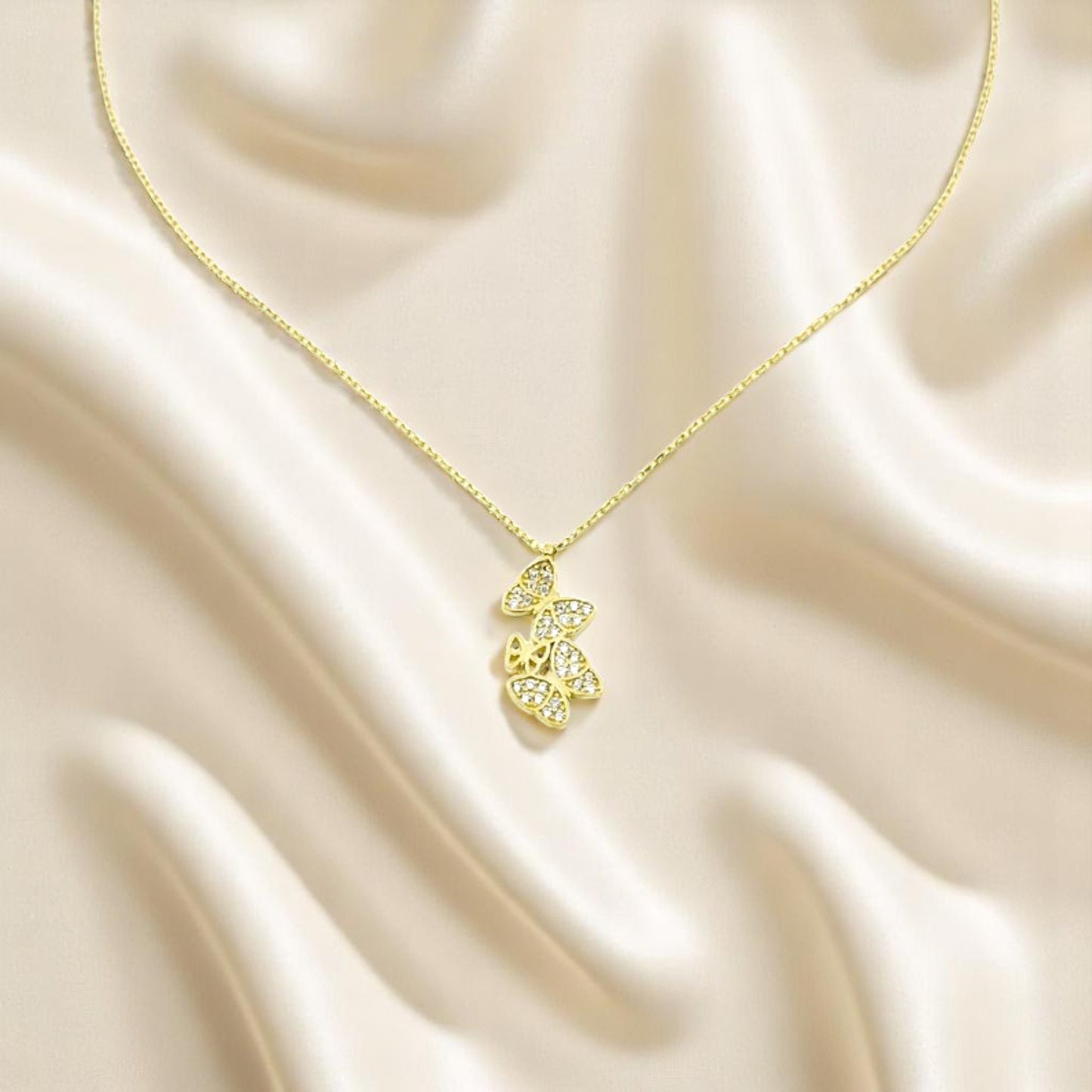 2 BUTTERFLY NECKLACE