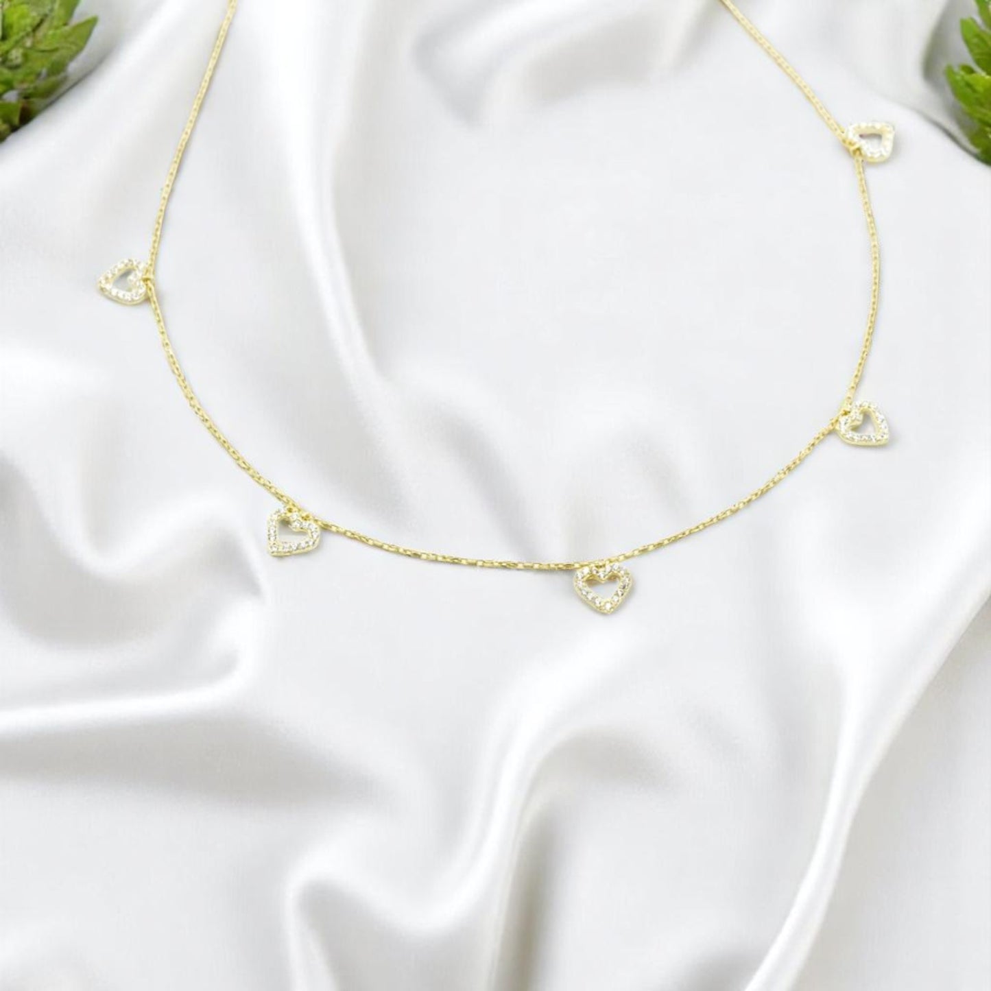 5 Heart Necklace