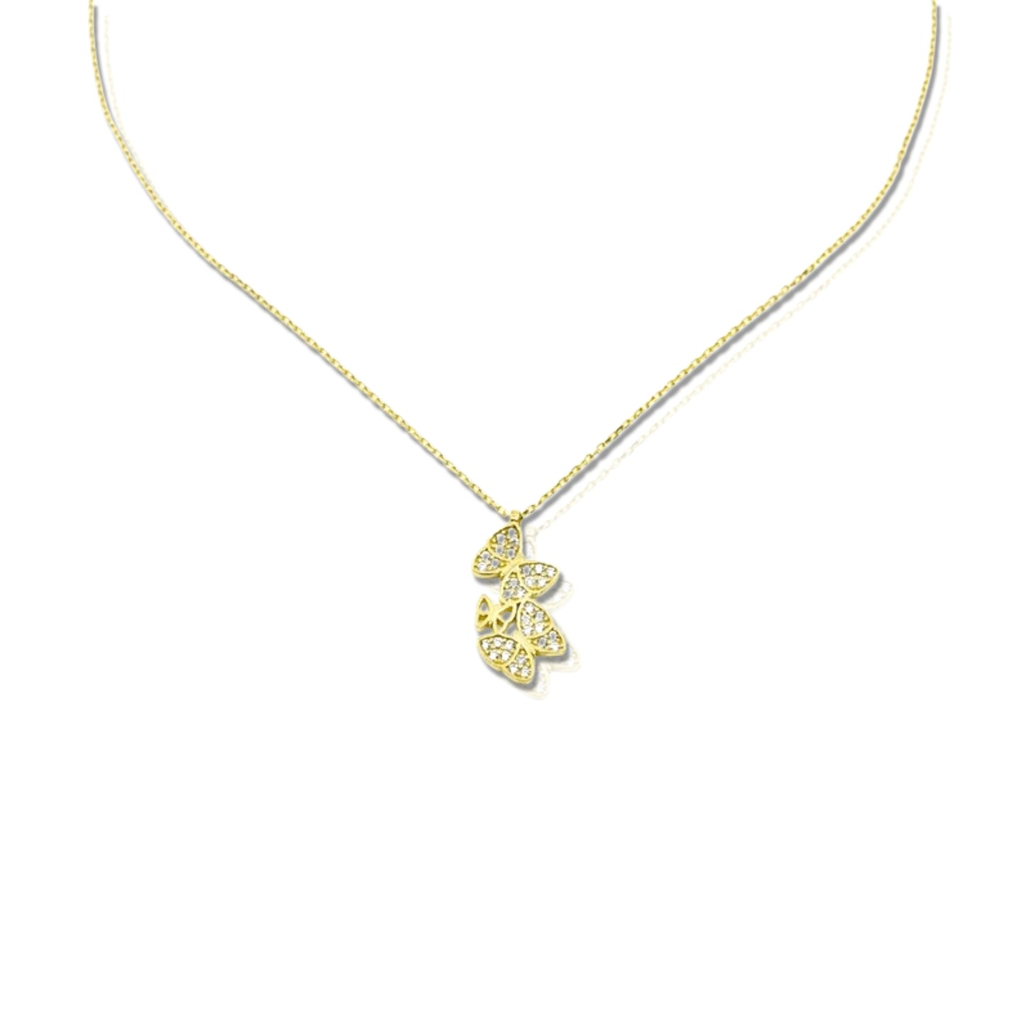 2 BUTTERFLY NECKLACE