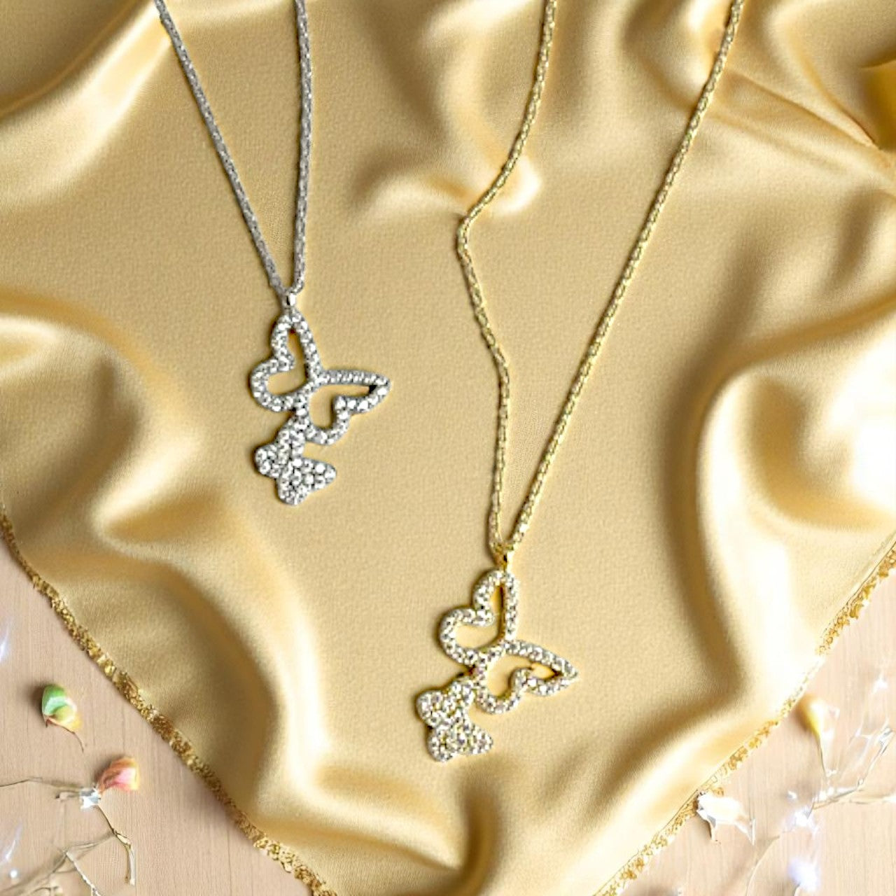 Back to Back Butterfly Necklace