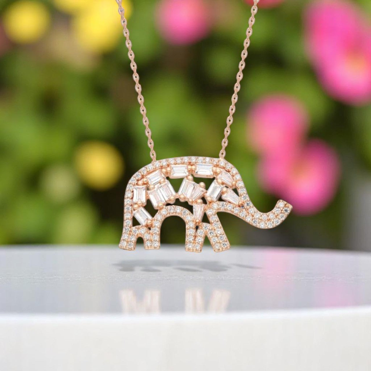 Baguette Zircon Elephant Bracelet