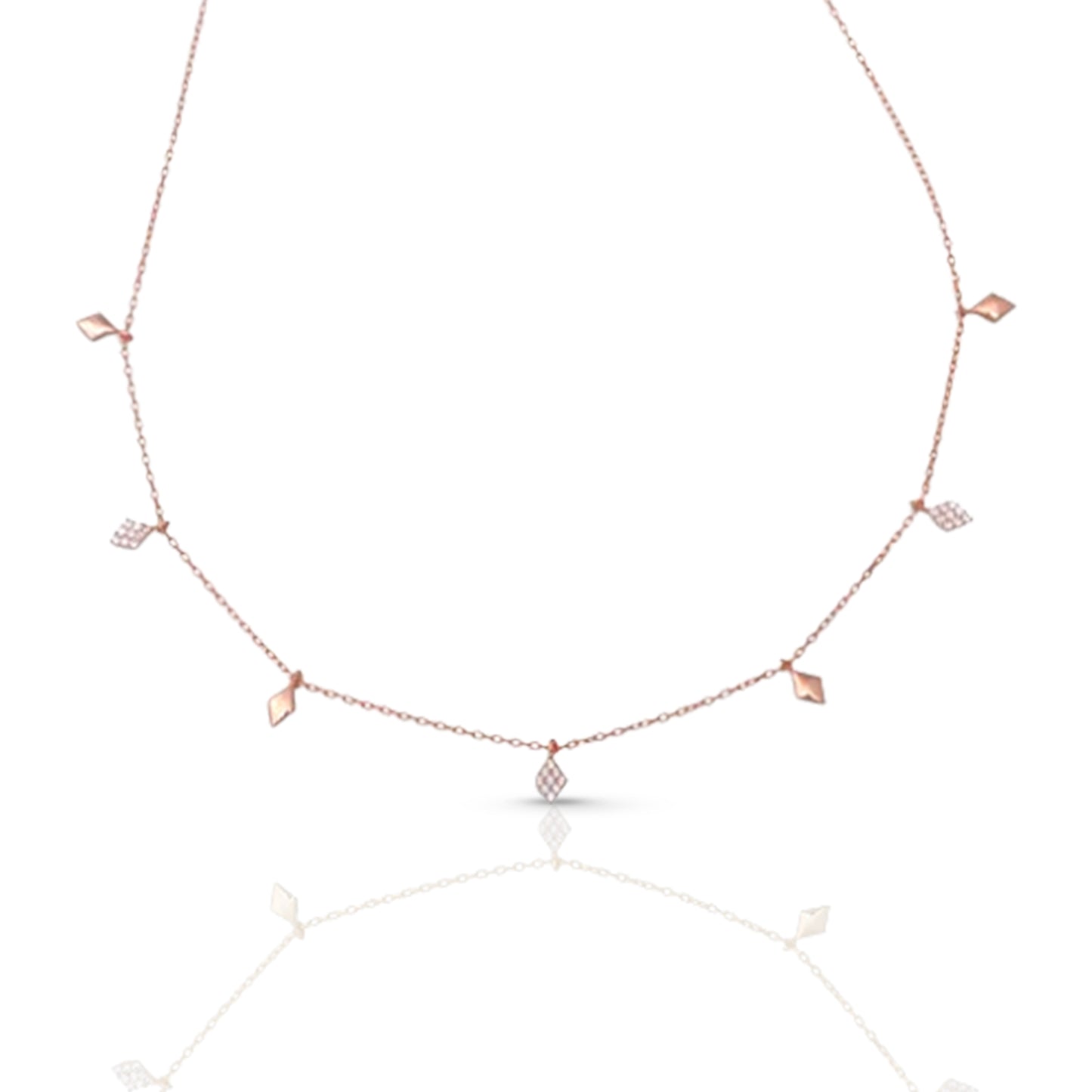 7 Rhombus Chain Necklace