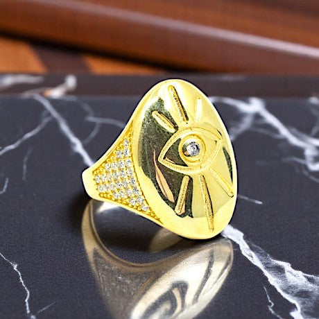 Evil Eye Signet Ring