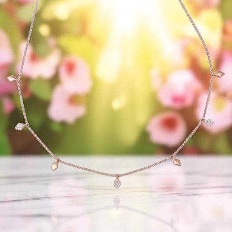 7 Rhombus Chain Necklace