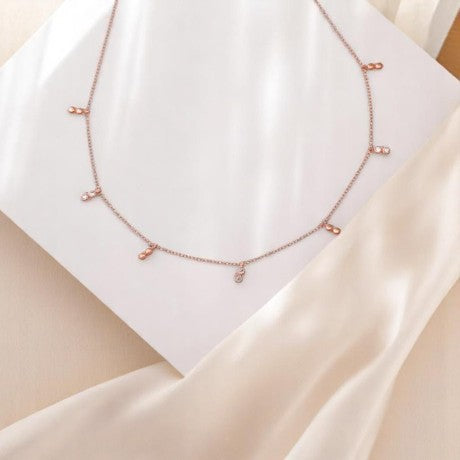 7 Double Stone Chain Necklace