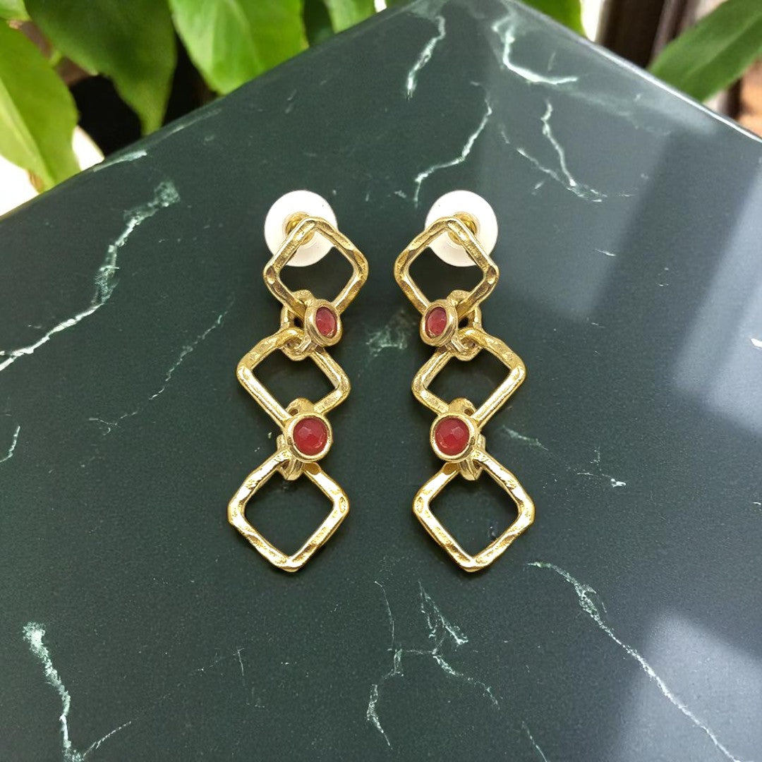 Aurora Fancy Chain Gold Earrings