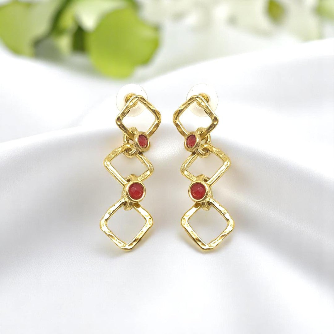 Aurora Fancy Chain Gold Earrings