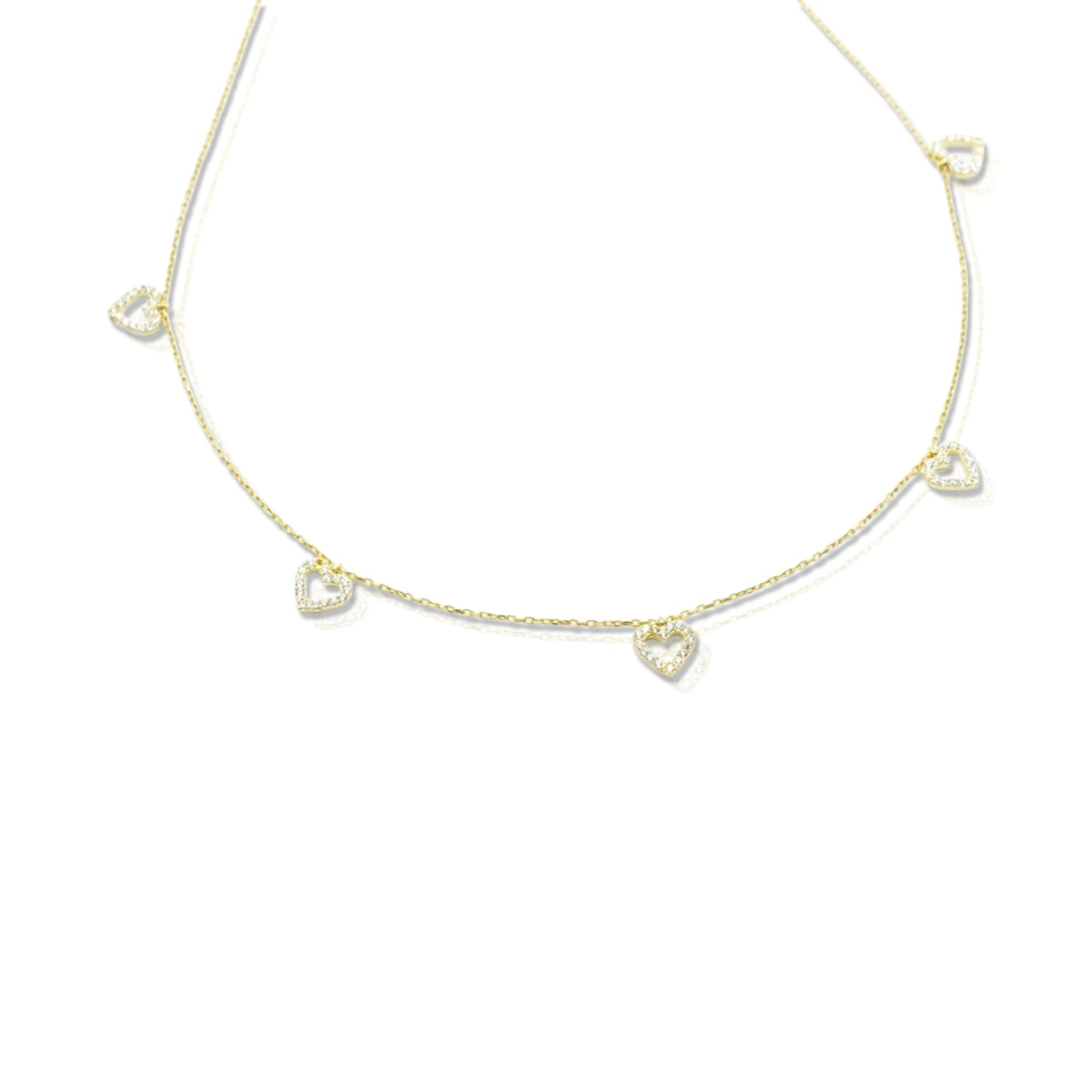 5 Heart Necklace