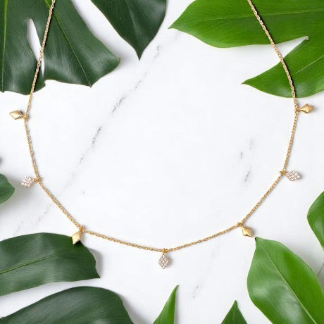 7 Rhombus Chain Necklace