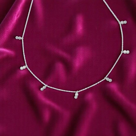 7 Double Stone Chain Necklace