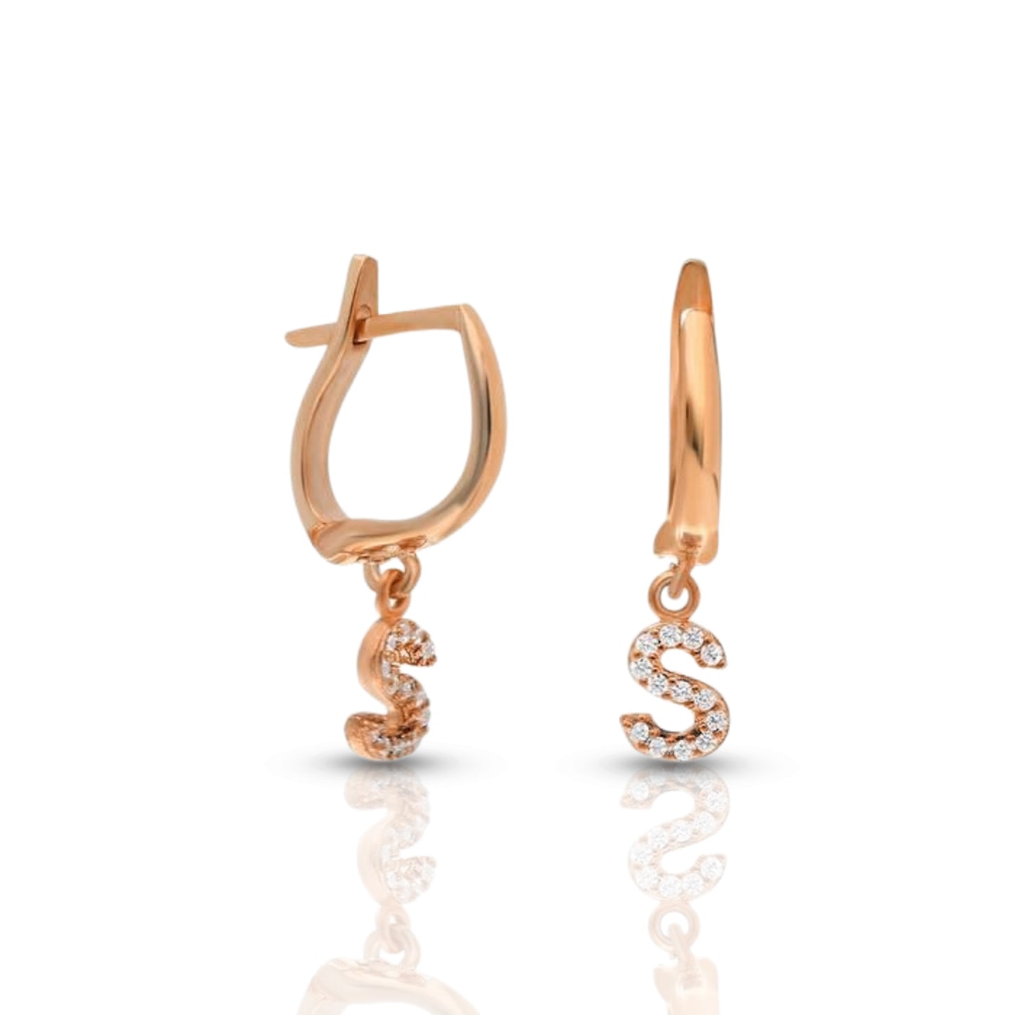 Personalized Diamond Initial Earring