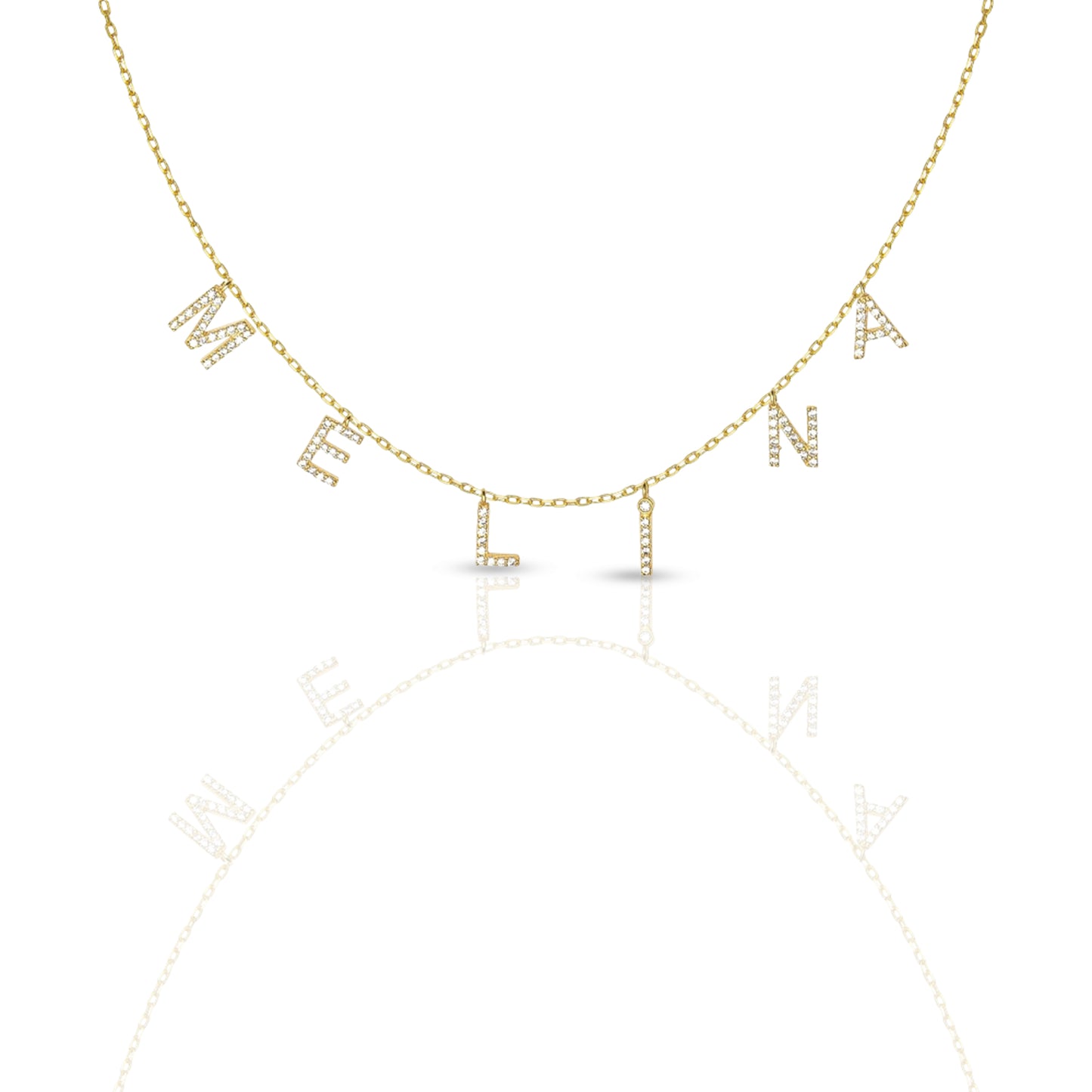 Personalized Diamond Letter Name Necklace