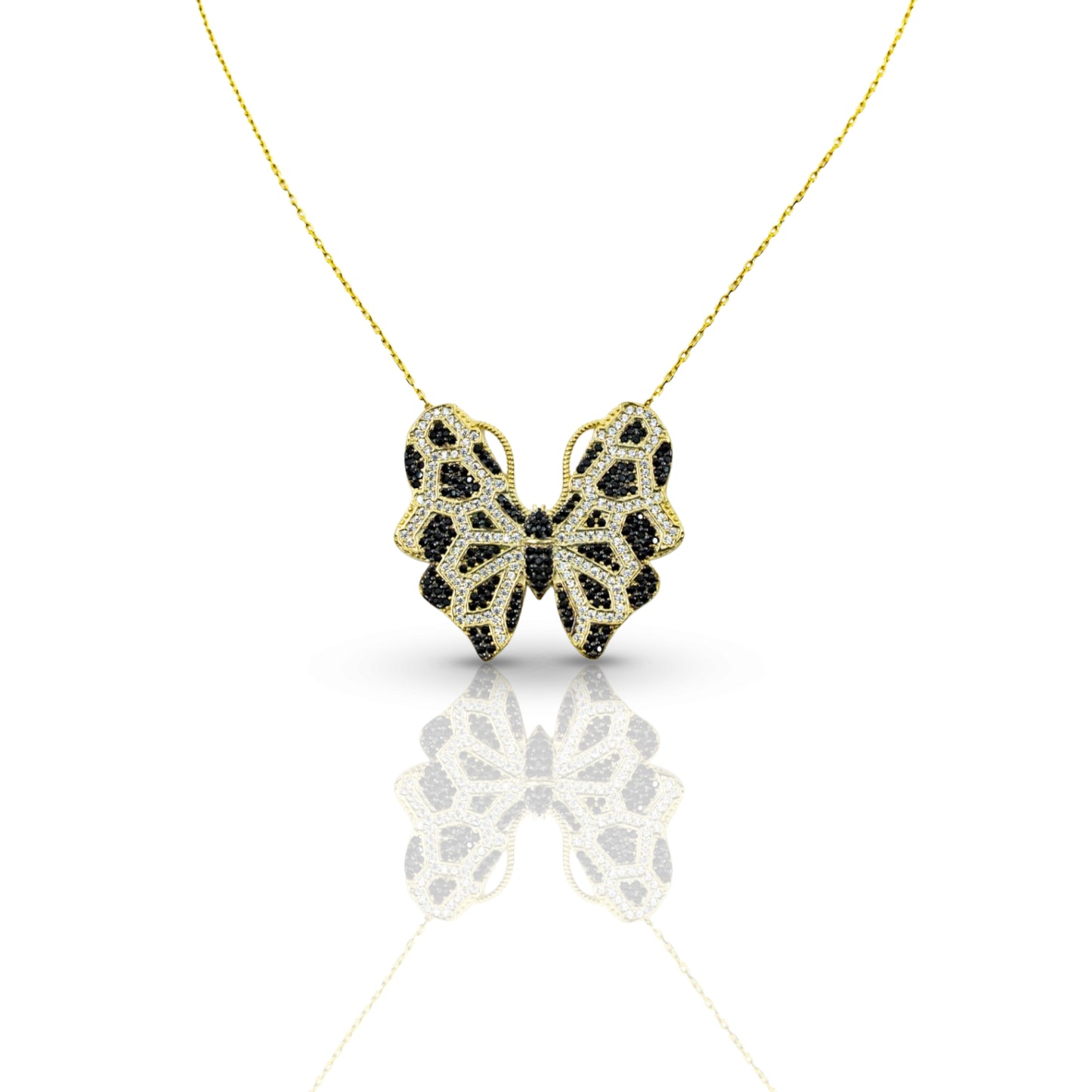 Black CZ Butterfly