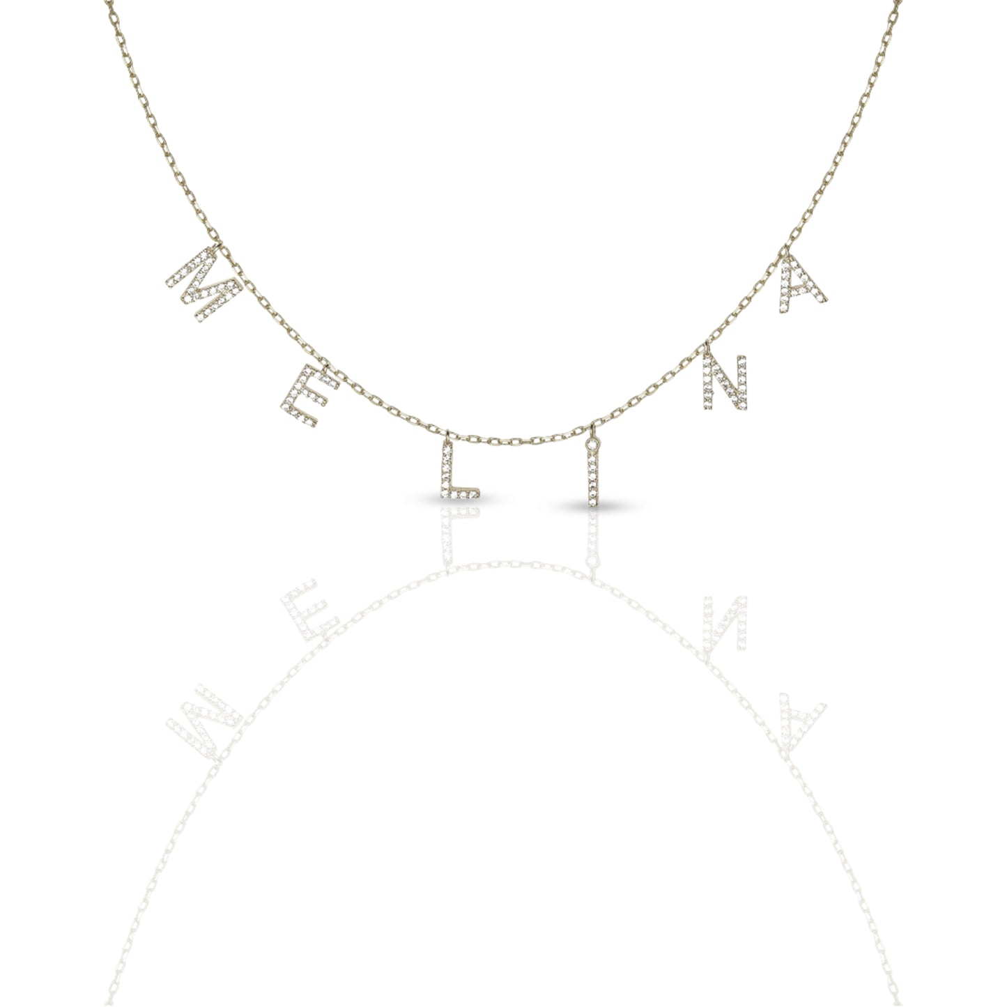 Personalized Diamond Letter Name Necklace