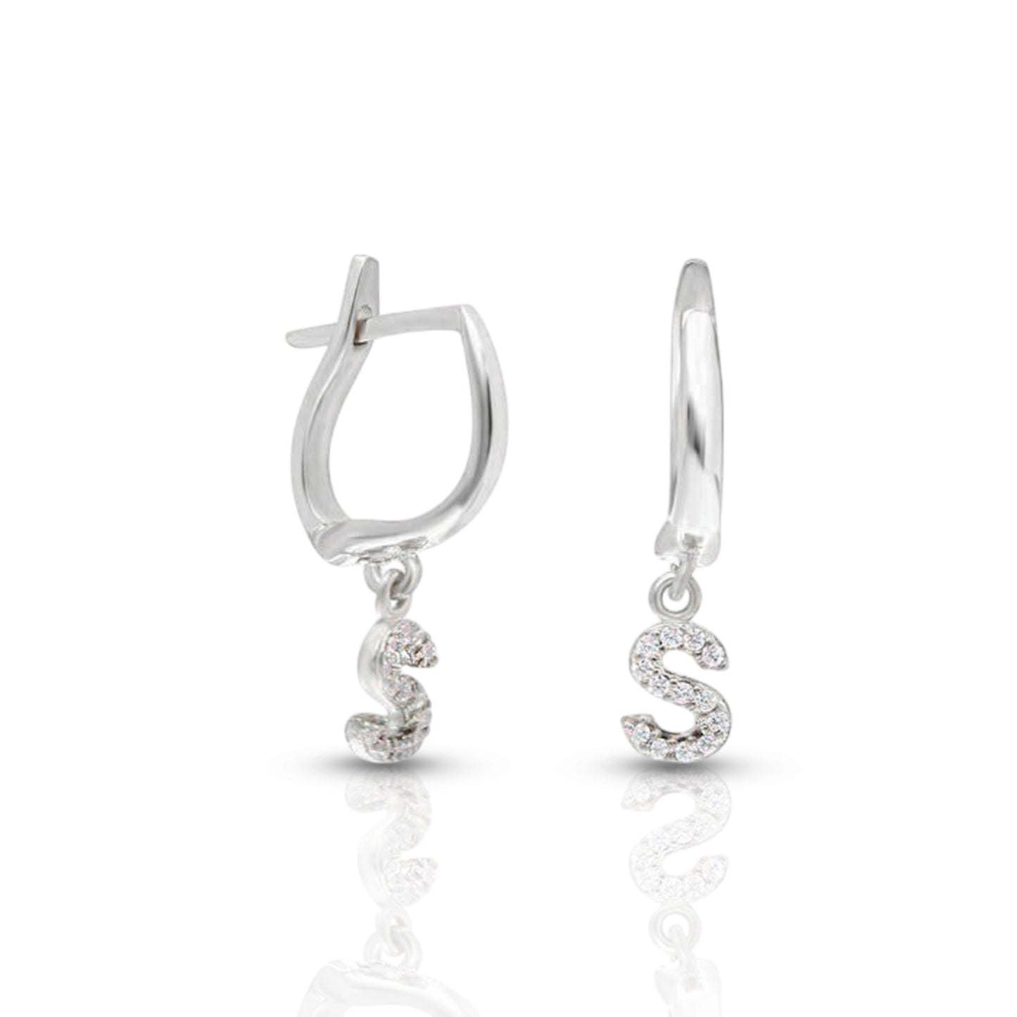 Personalized Diamond Initial Earring