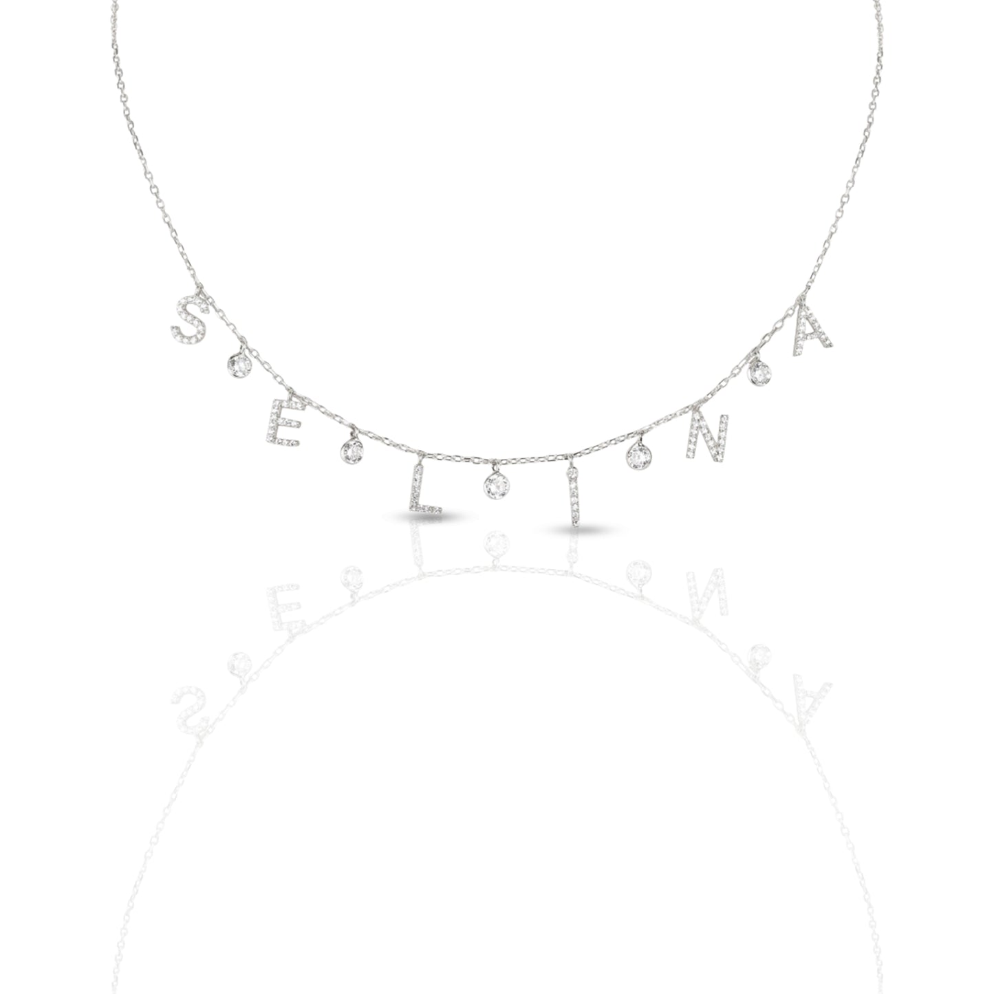 Personalized Diamond Drop Letter Name Necklace
