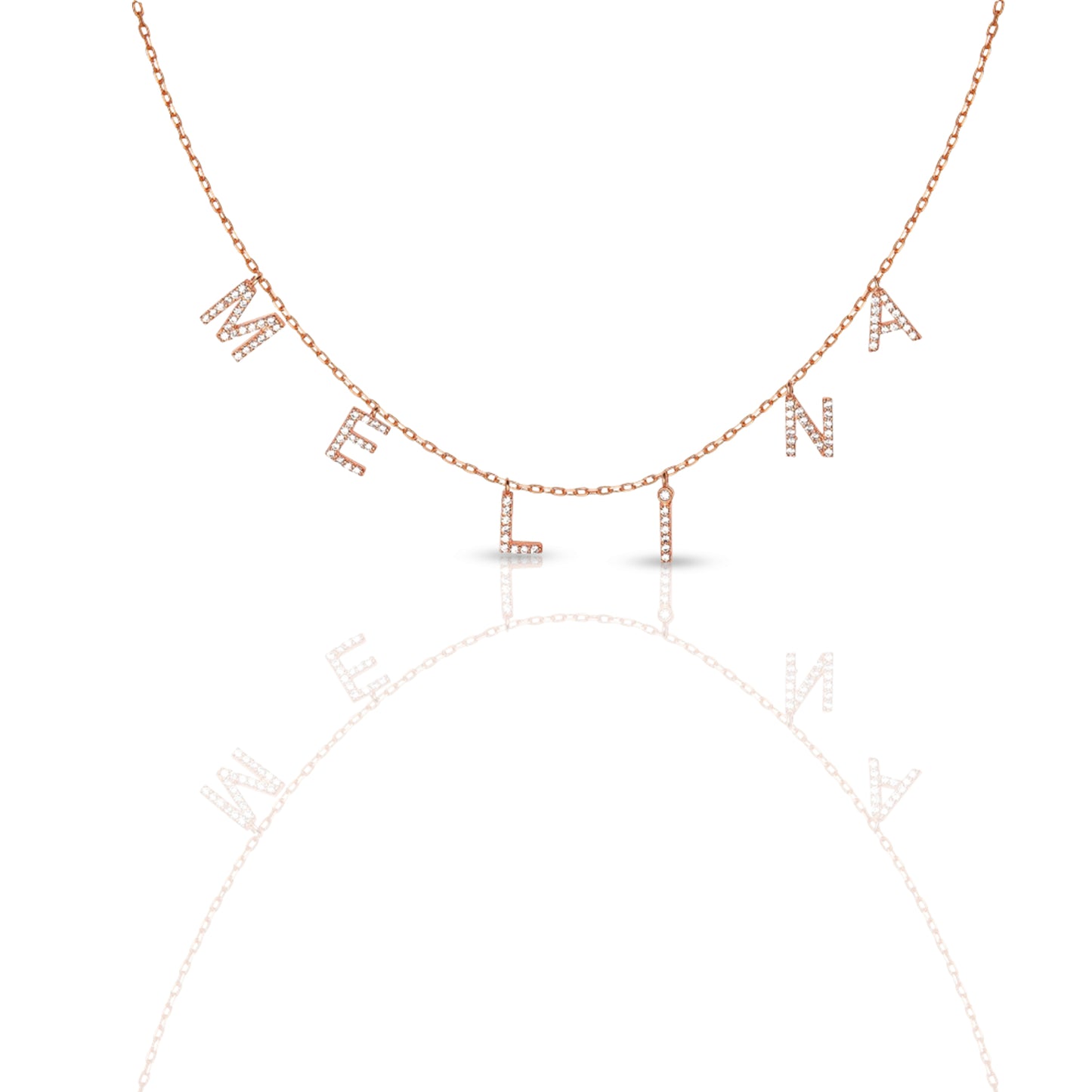 Personalized Diamond Letter Name Necklace