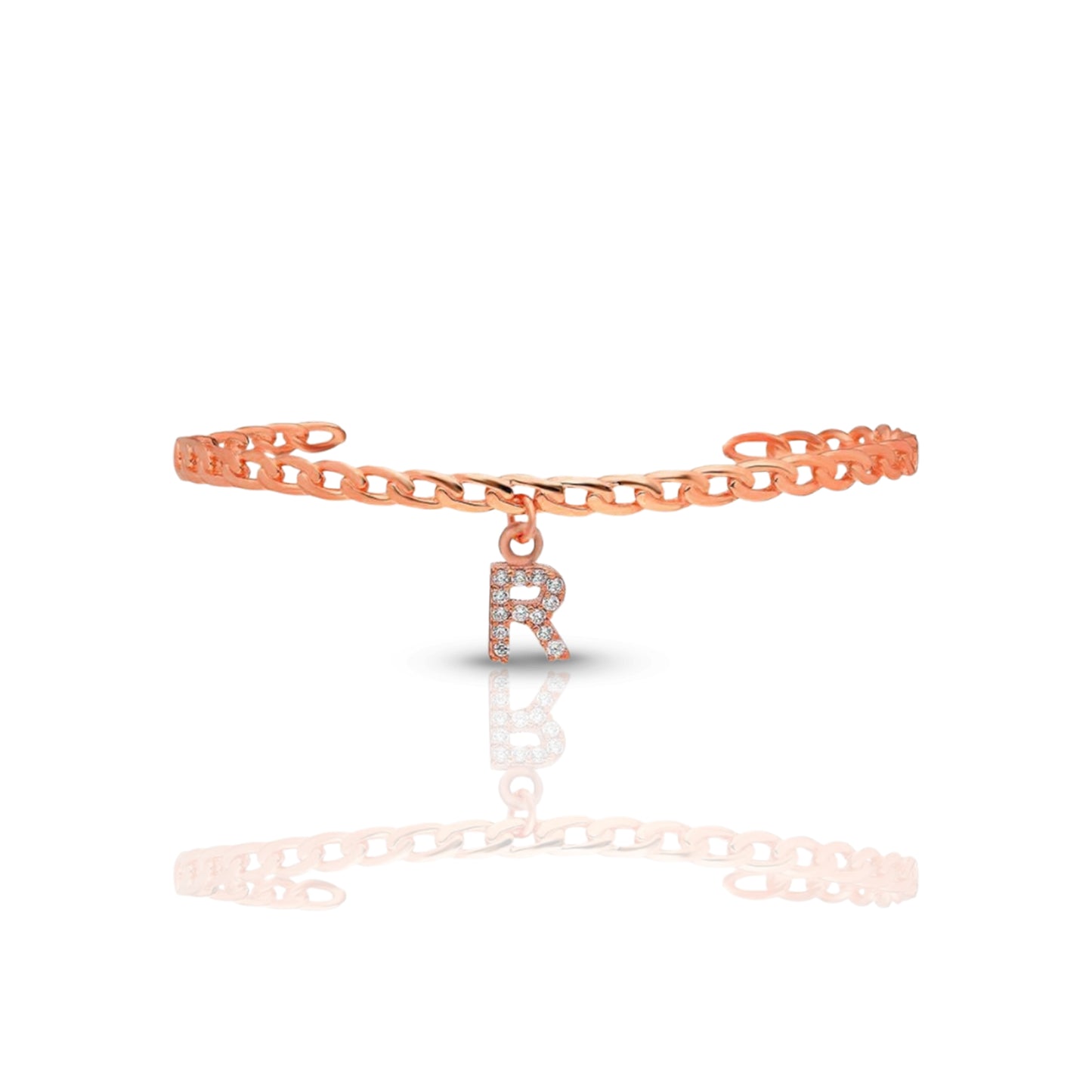 Personalized Diamond Initial Cuff