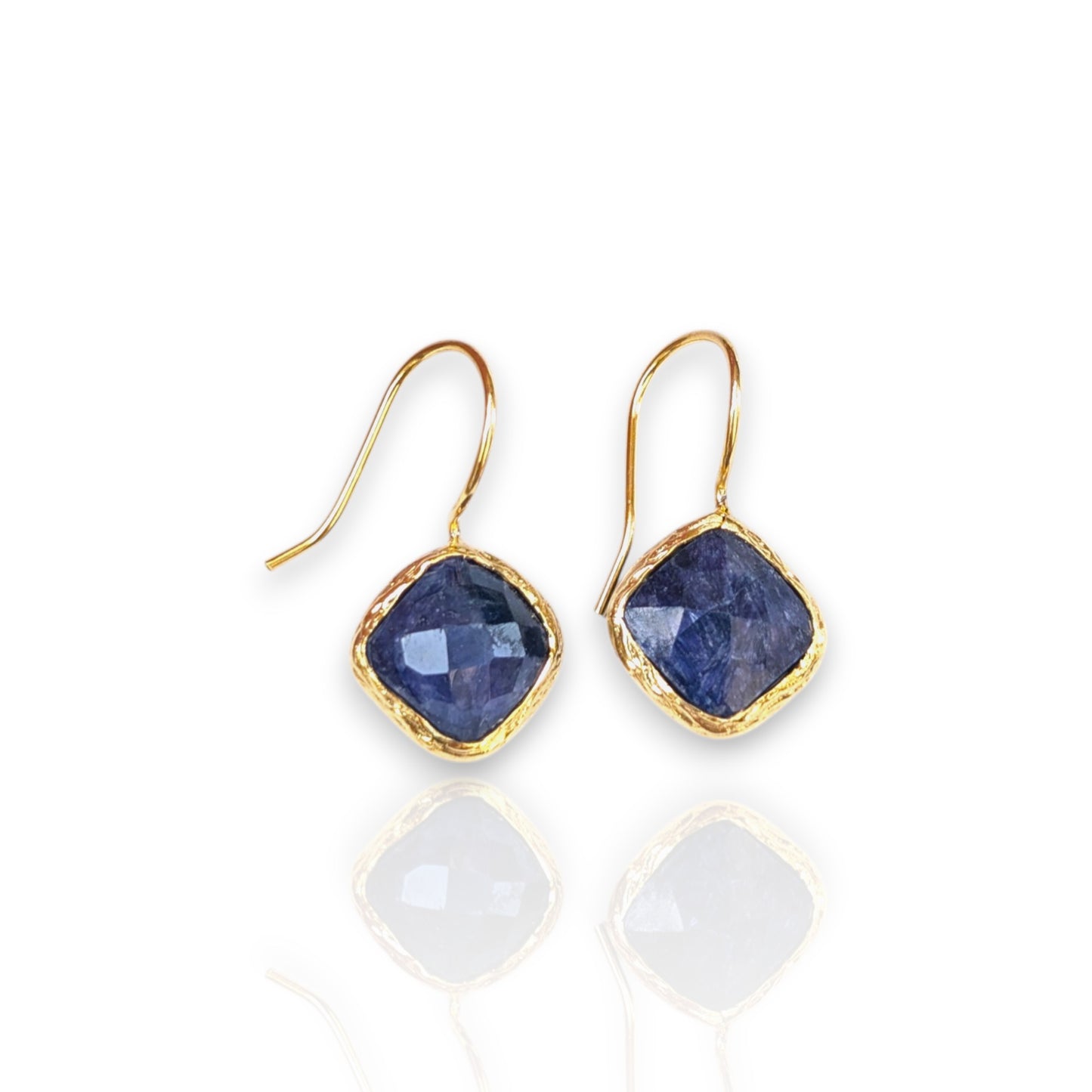 Blue Sapphire Dangle Earrings