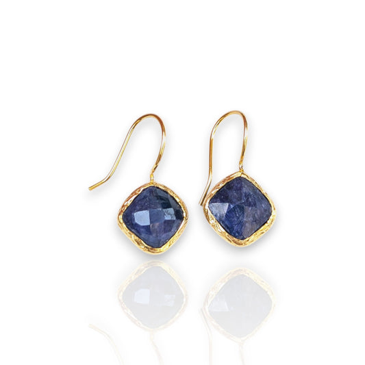 Blue Sapphire Dangle Earrings