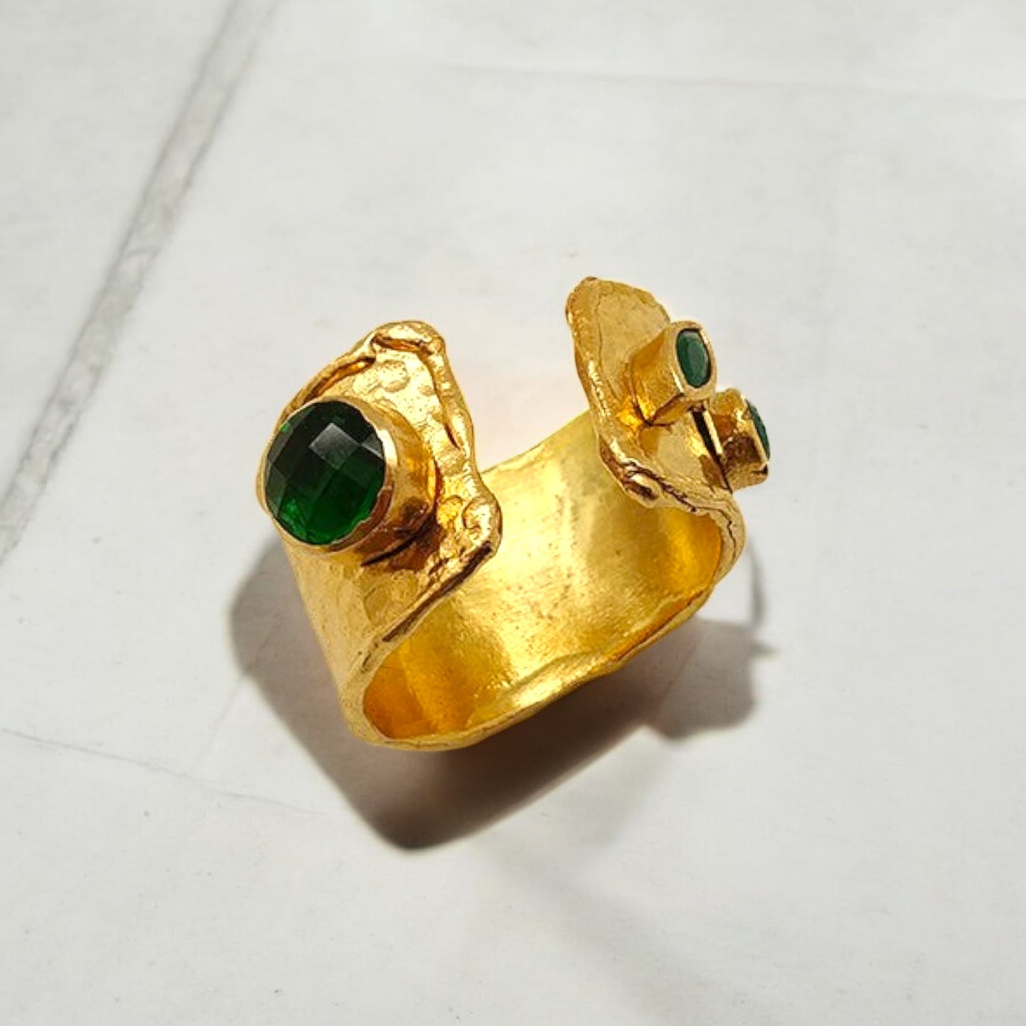 Aurora Fancy Two Side Cuff Gold Ring