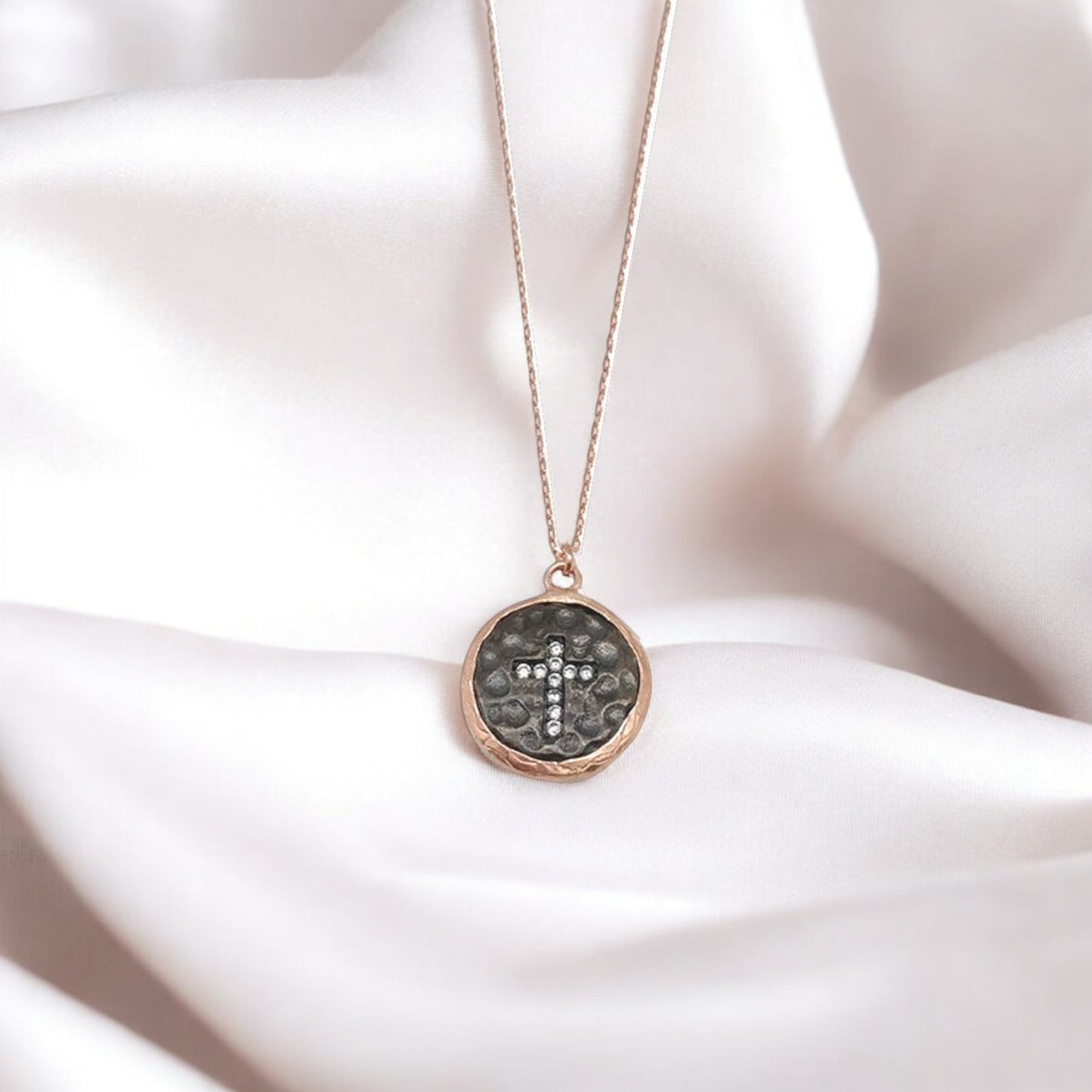 Dainty Diamond Cross Necklace