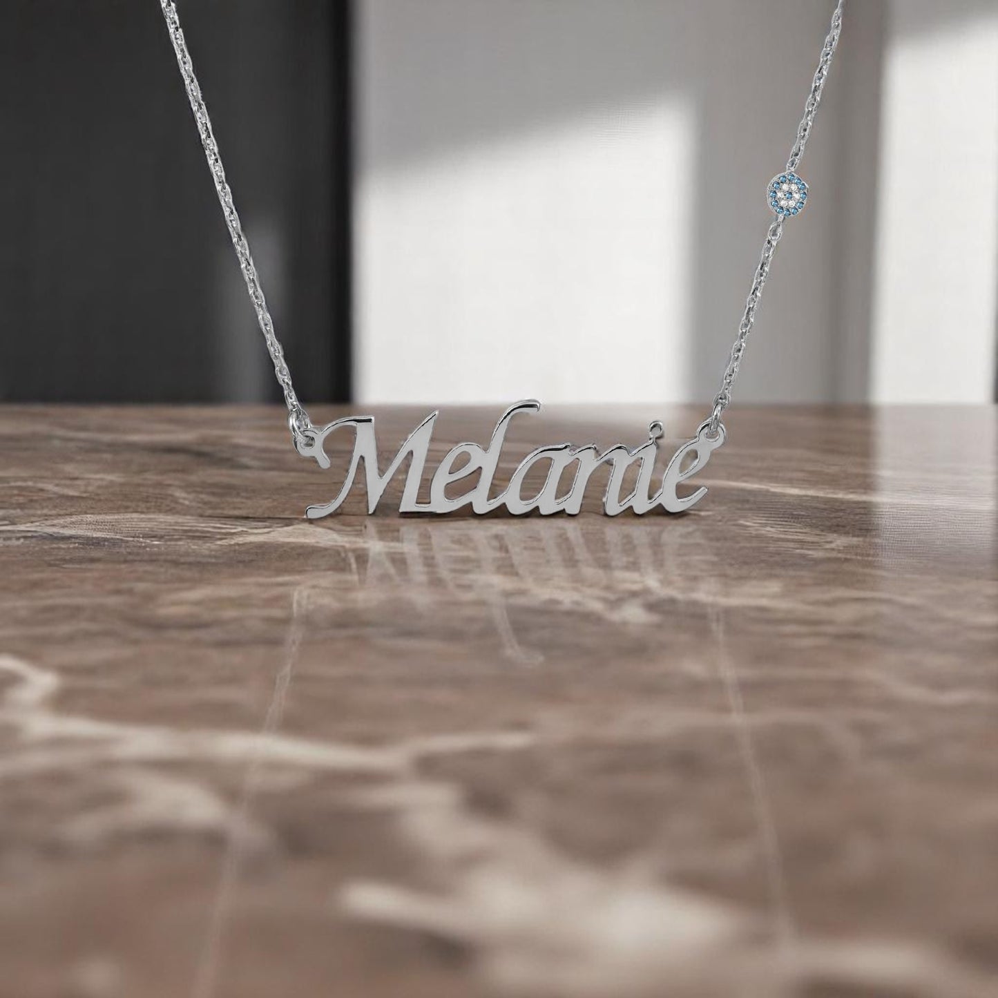 Personalized Engraved Eveleye Name Necklace