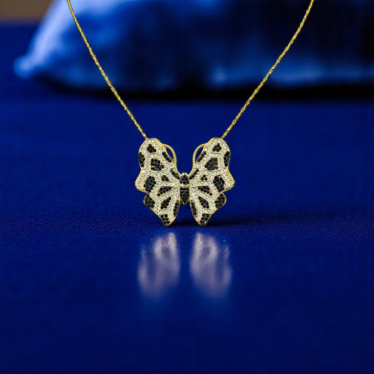 Black CZ Butterfly