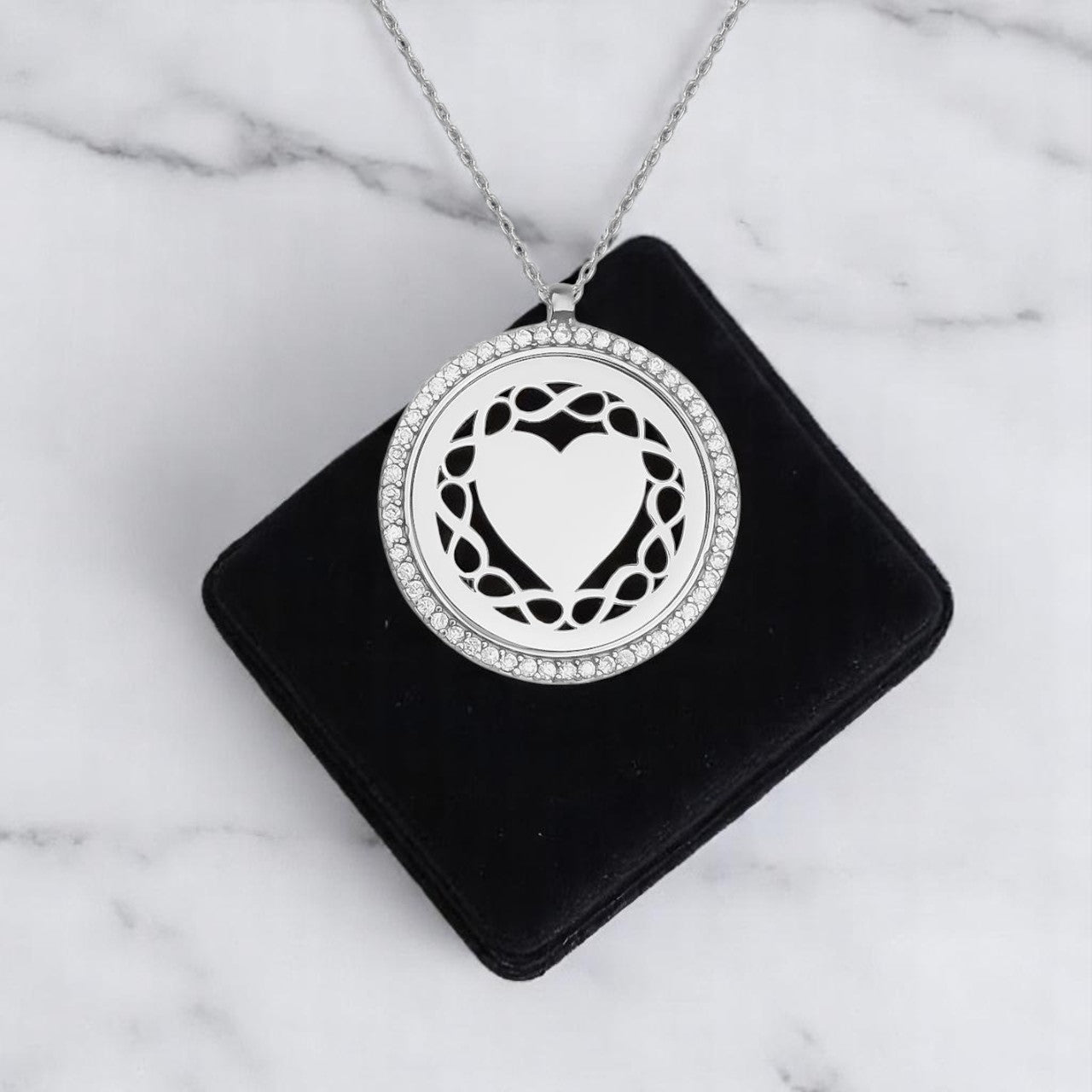 Personalized Engraved Name Diamond Frame Necklace