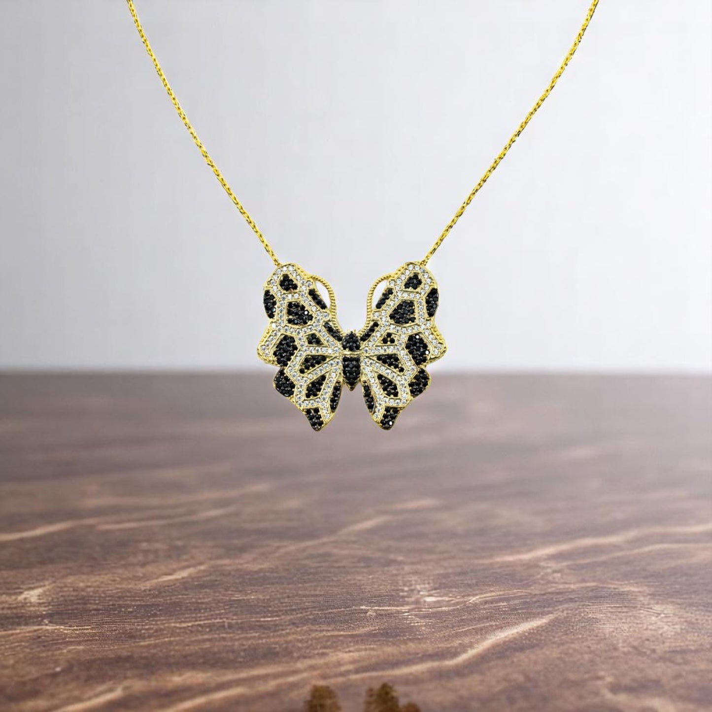 Black CZ Butterfly