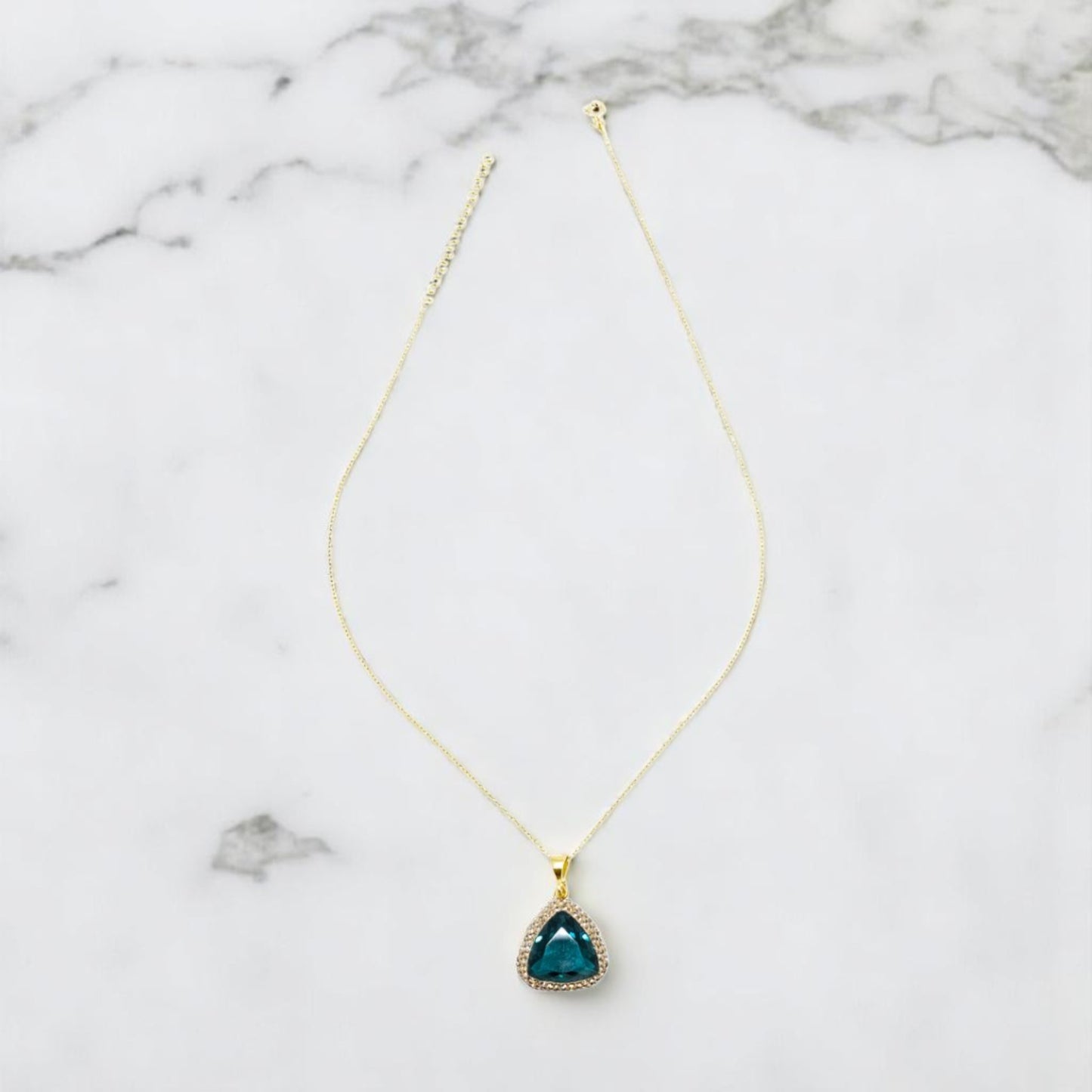 Green Emerald Stone Necklace