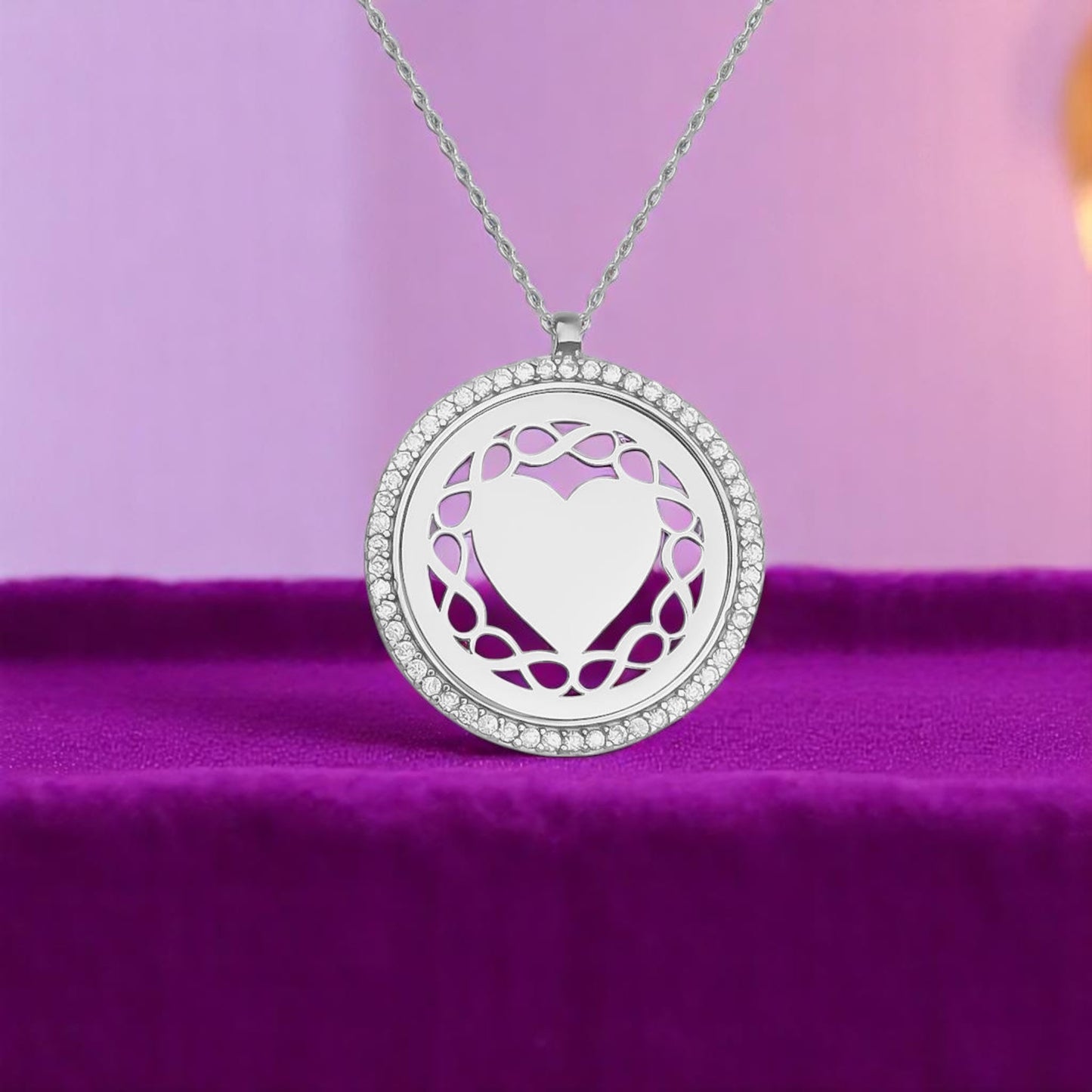 Personalized Engraved Name Diamond Frame Necklace