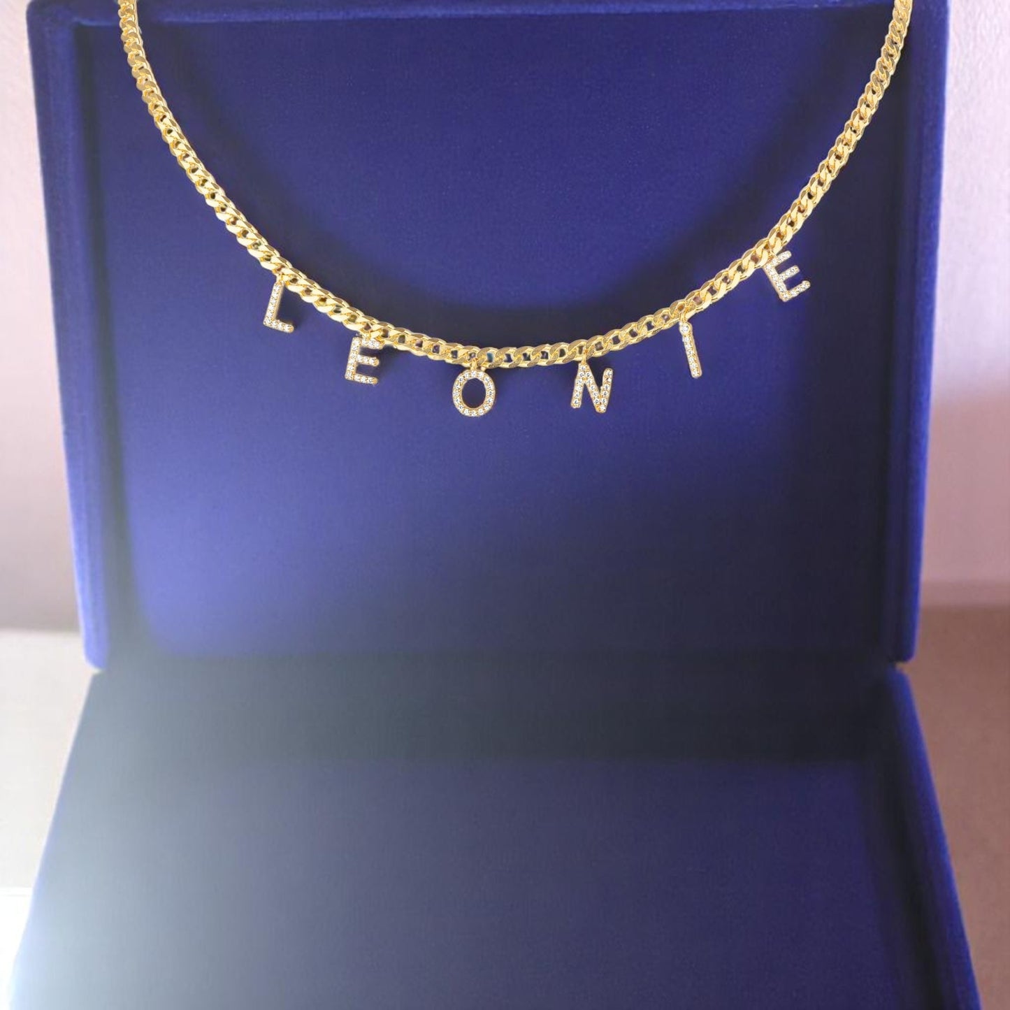 Personalized Diamond Letter Name Necklace