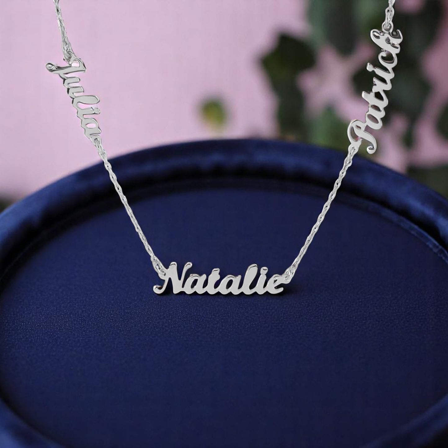 Personalized Engraved Three Name Necklace