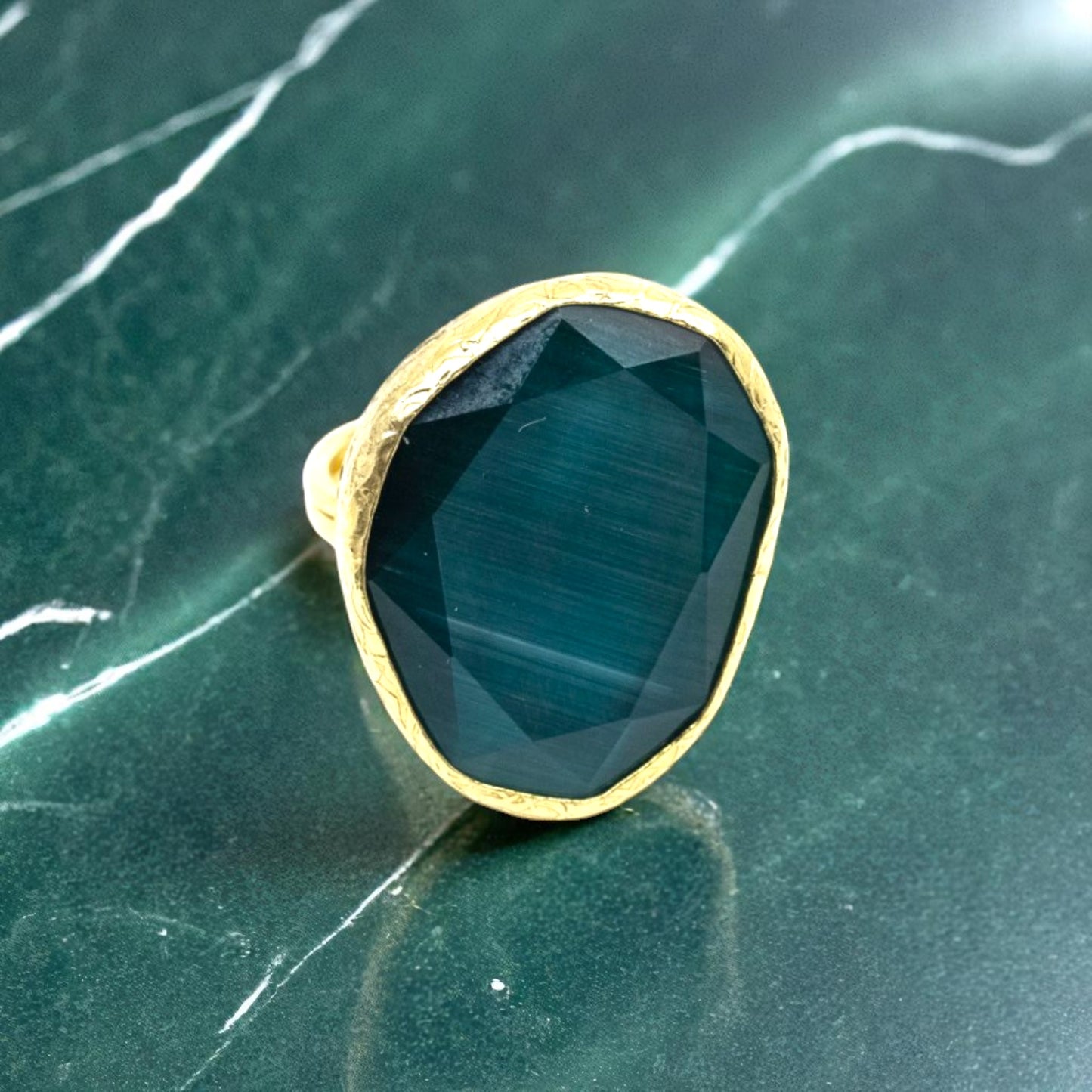 Green Cat Eye Ring