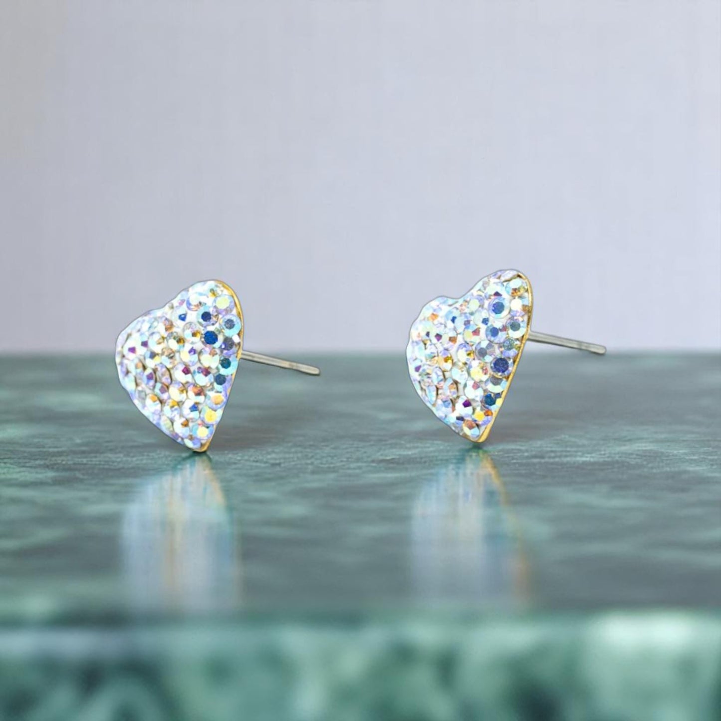 Mini Diamond Heart Stud Earring