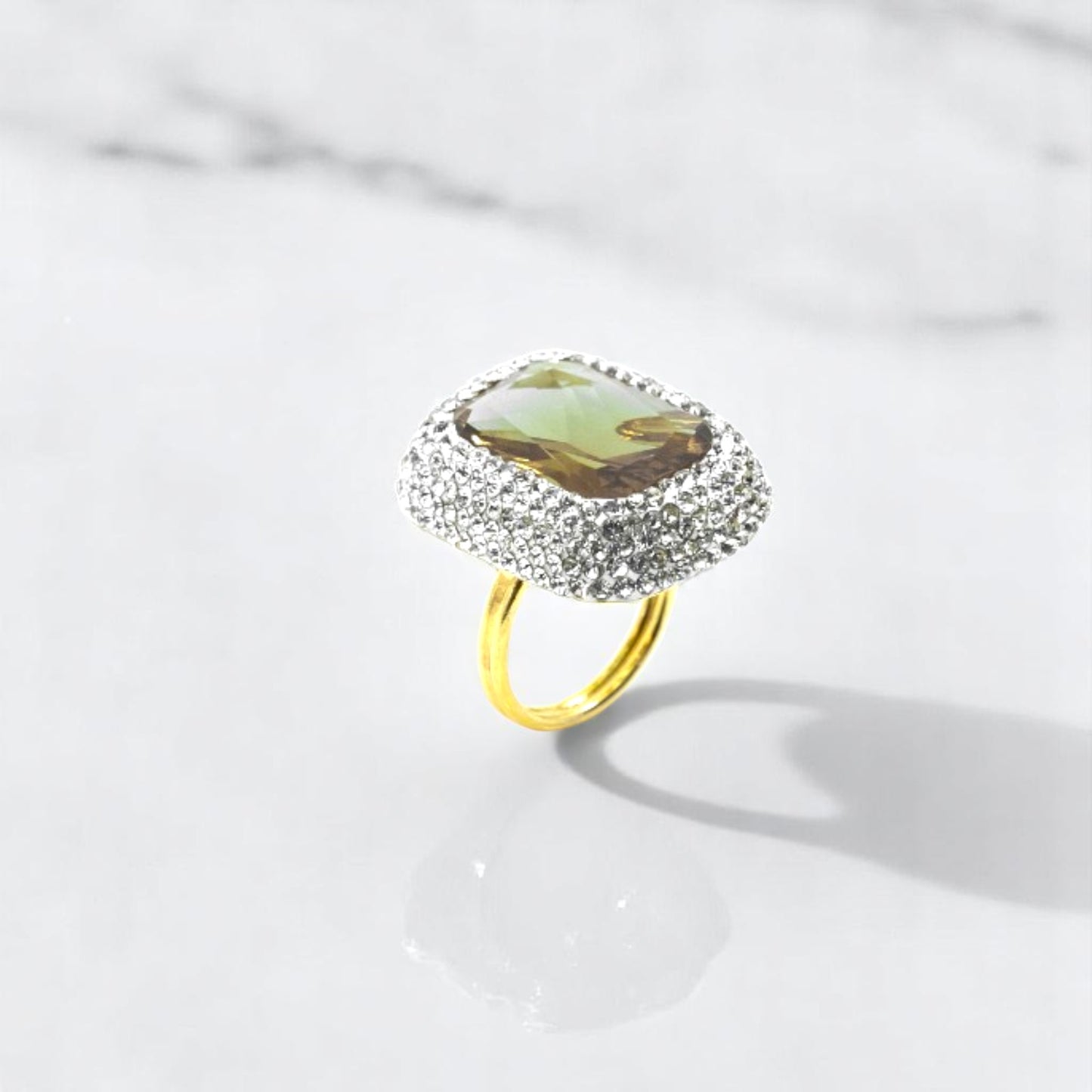 Rectangel Diaspore Ring