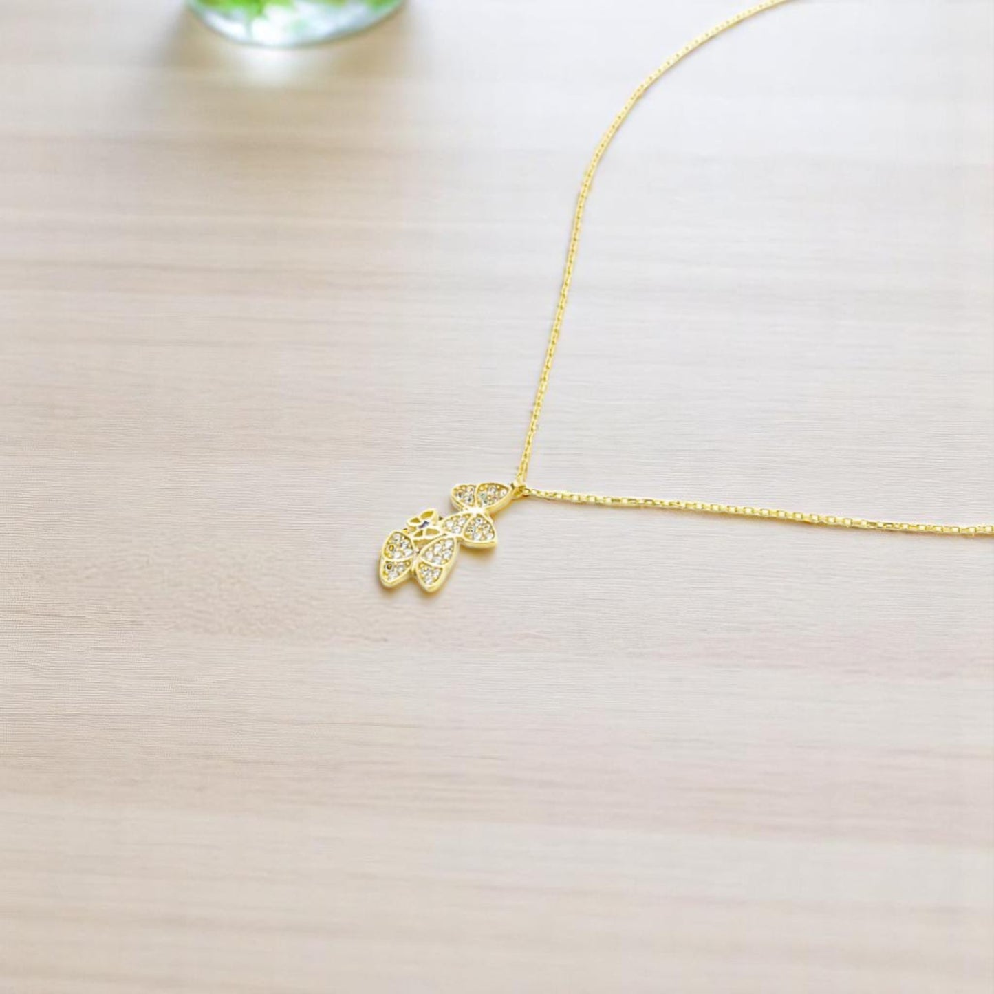 Three Butterfly Necklace